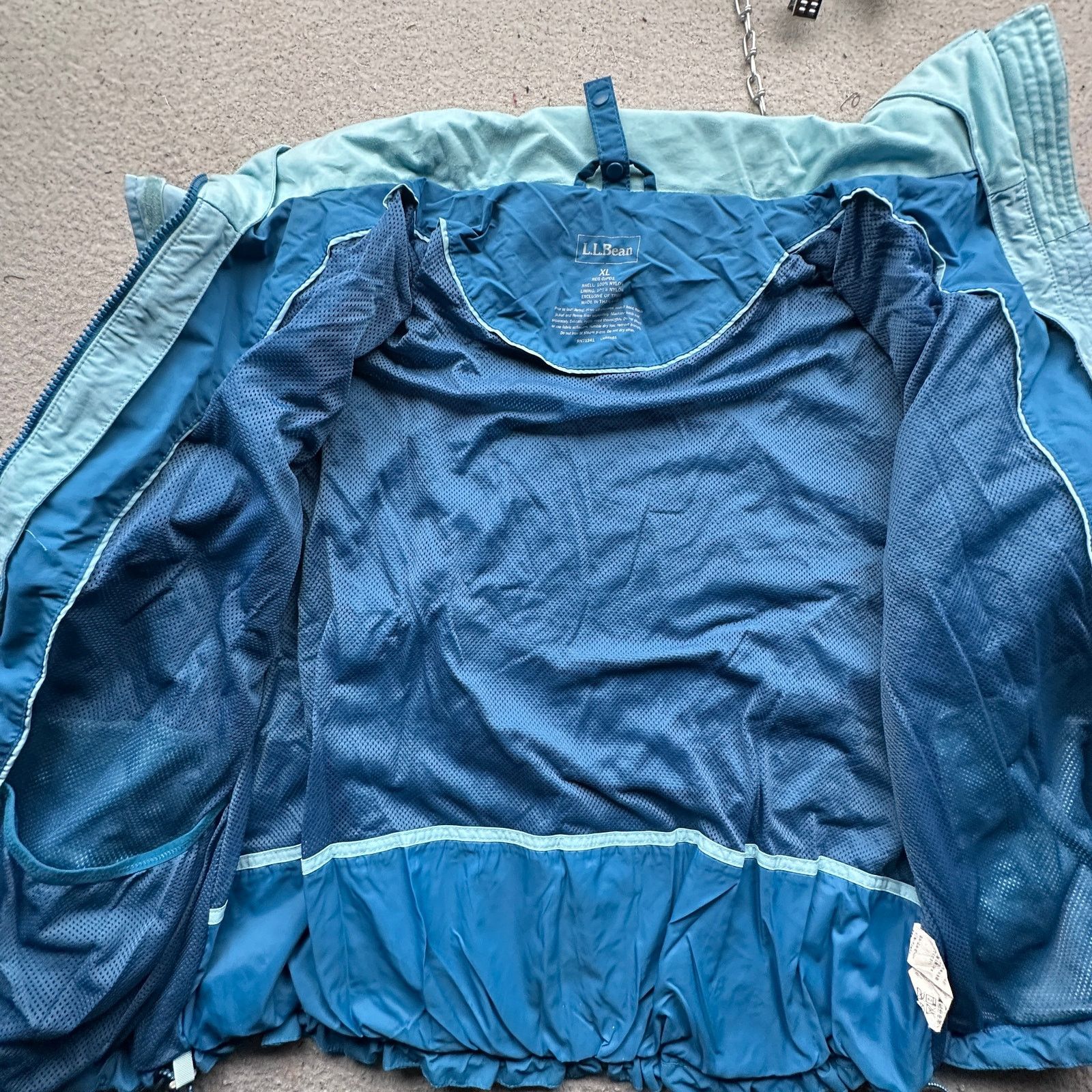 L.L. Bean LL Bean 0JPD1 Blue Full Zip Hidden Hooded Jacket Womens XL Size XL / US 12-14 / IT 48-50 - 8 Thumbnail