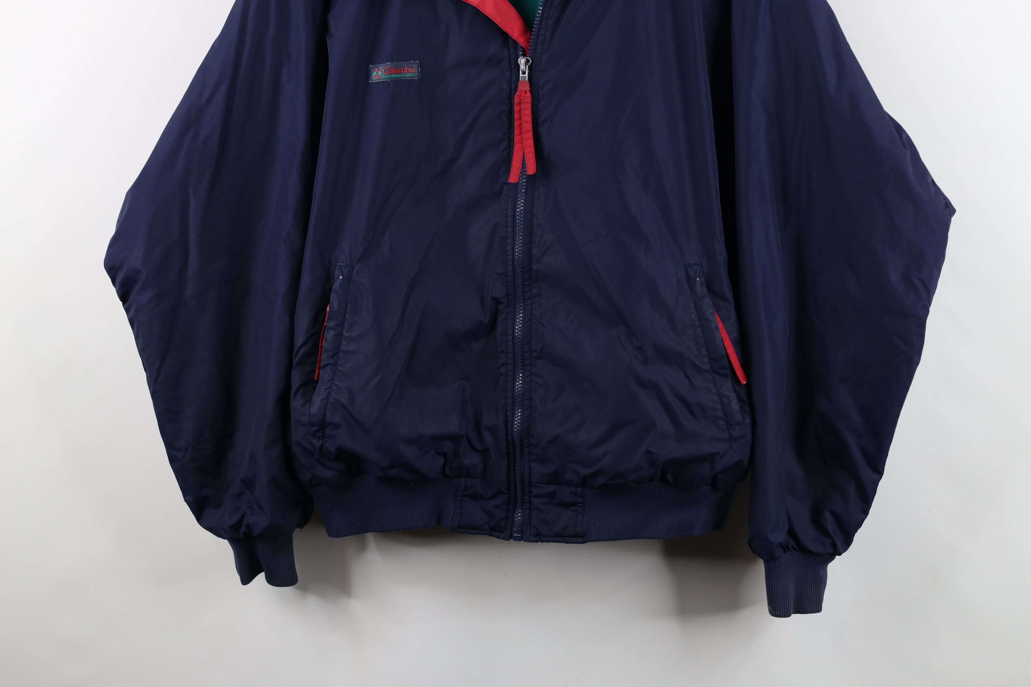 Columbia Vintage 90s Columbia Fleece Lined Full Zip Bomber Jacket Size US XXL / EU 58 / 5 - 3 Thumbnail