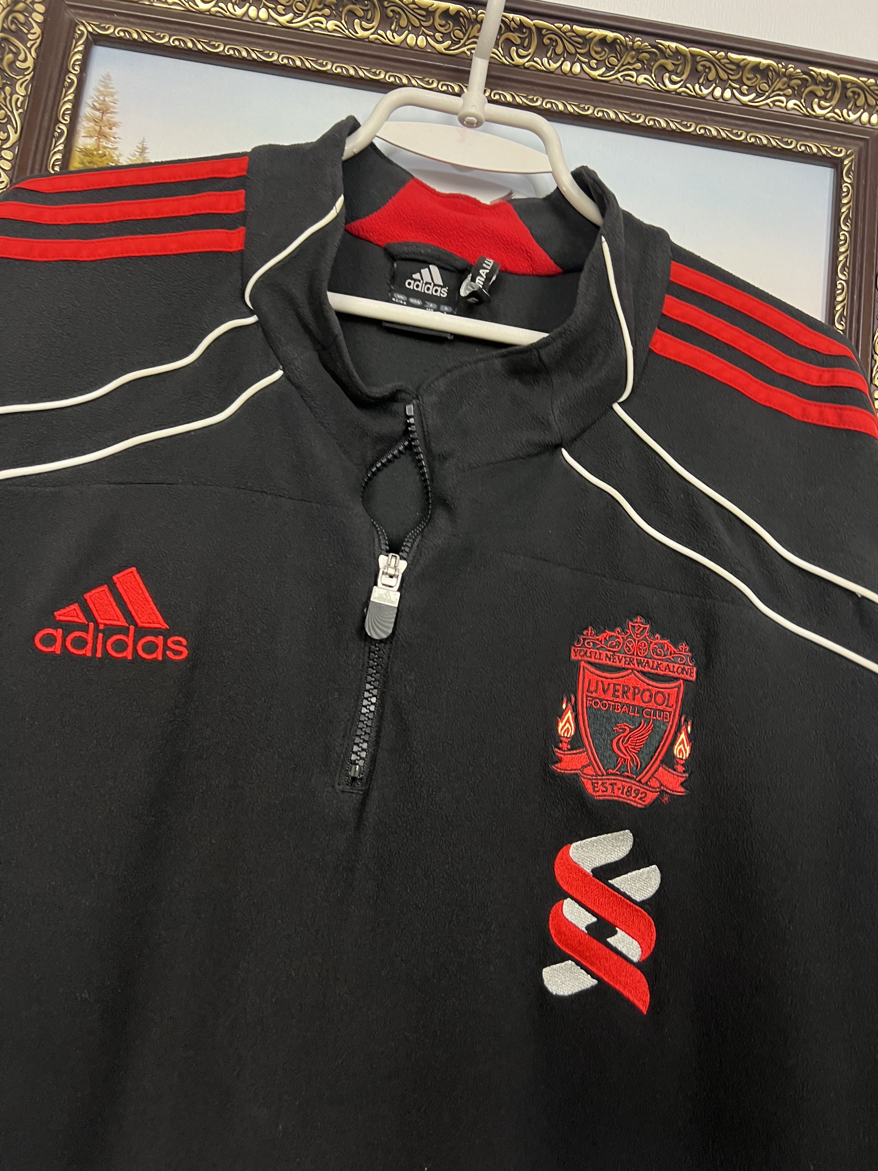 Adidas Vintage Liverpool Fleece Jacket Soccer Track Top Sweatshirt Size US L / EU 52-54 / 3 - 3 Thumbnail