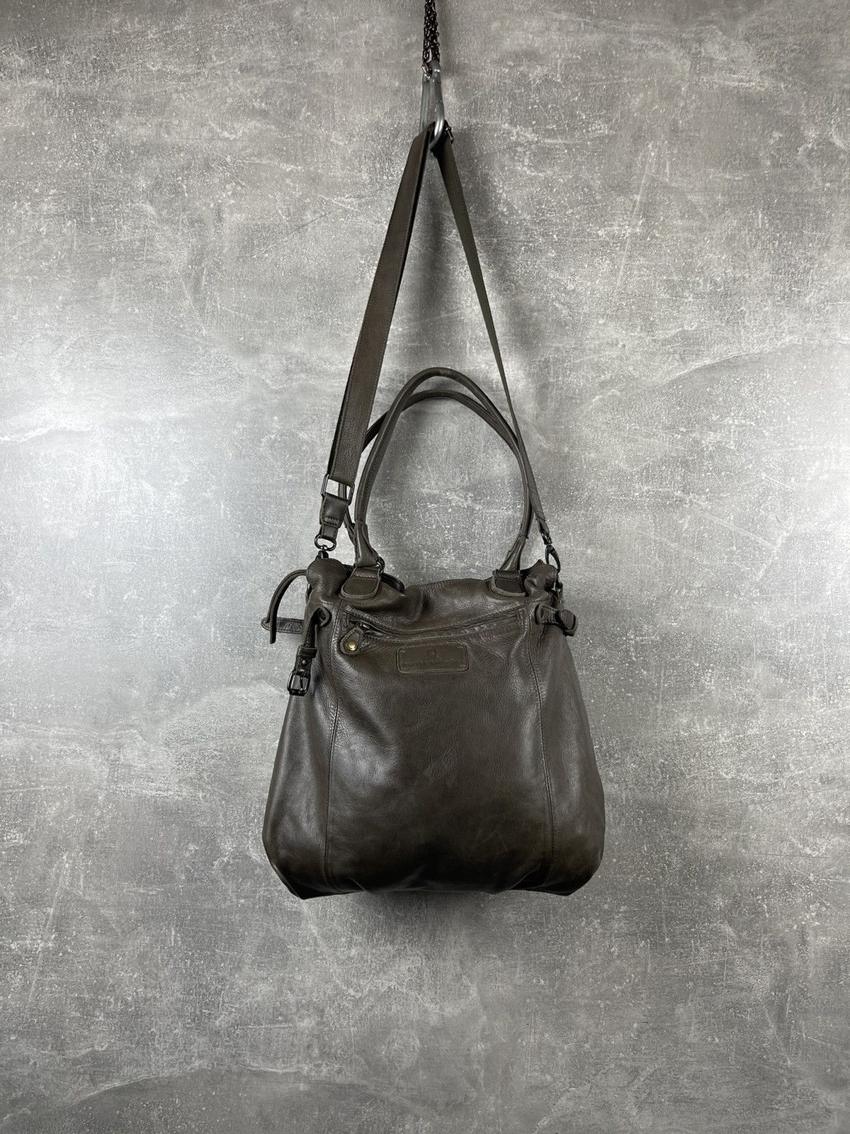 Genuine Leather Aunts & Uncles Brown Leather Tote Crossbody Satchel Bag Size ONE SIZE - 6 Thumbnail