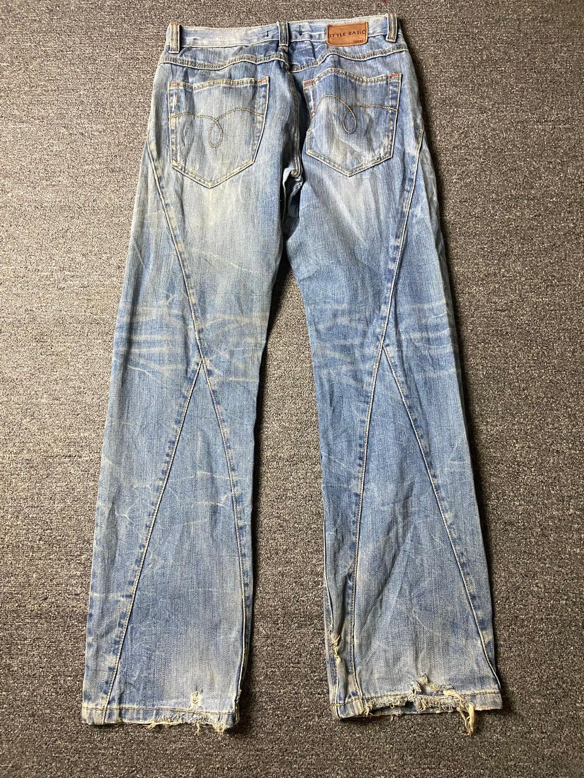Japanese Brand ΣΒ9 STYLE BASIC Distressed Ripped Jeans (153) Size US 31 - 2 Thumbnail