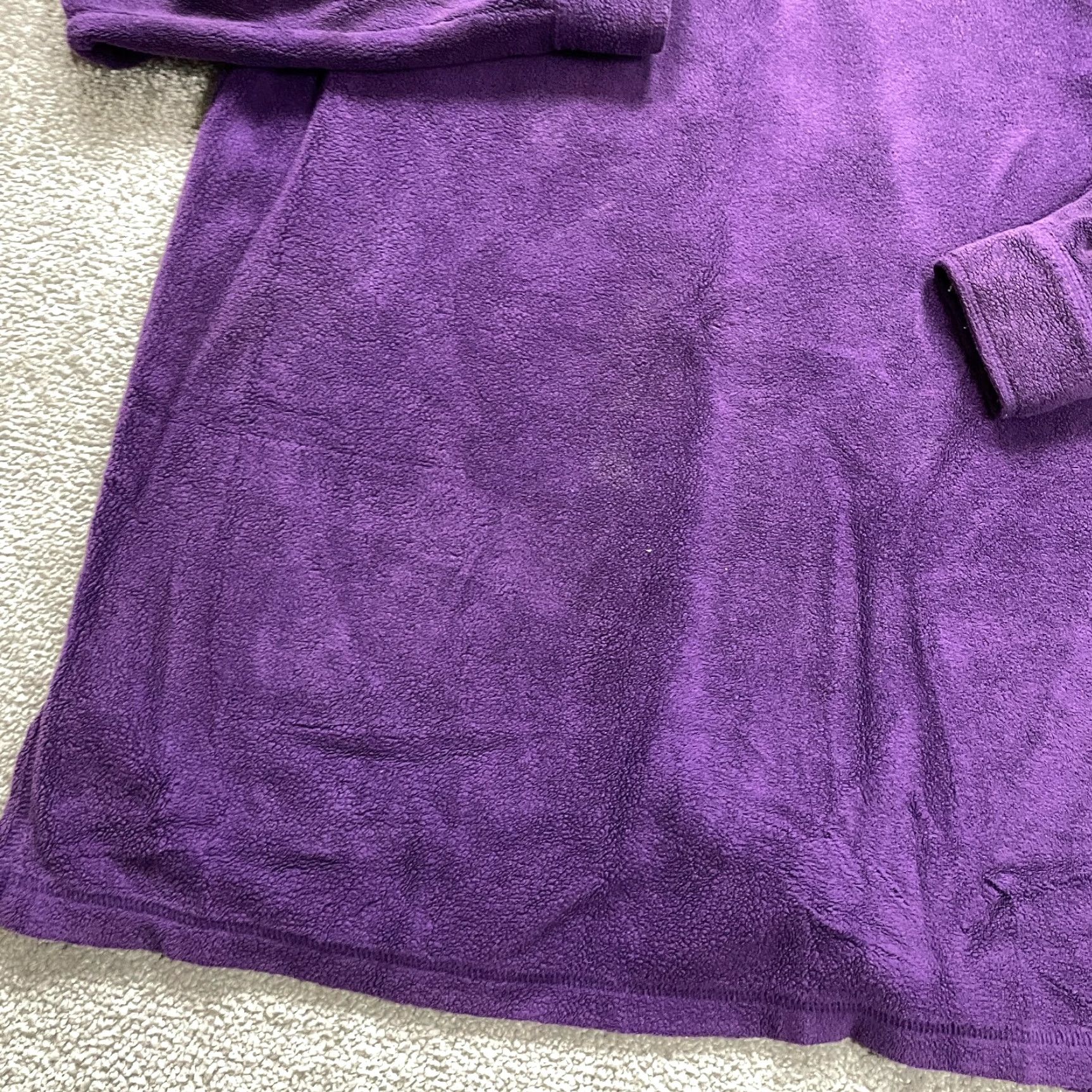 Review Preview International Purple Fleece Button-Down Shirt Womens Small Long Sleeve Size S / US 4 / IT 40 - 4 Thumbnail