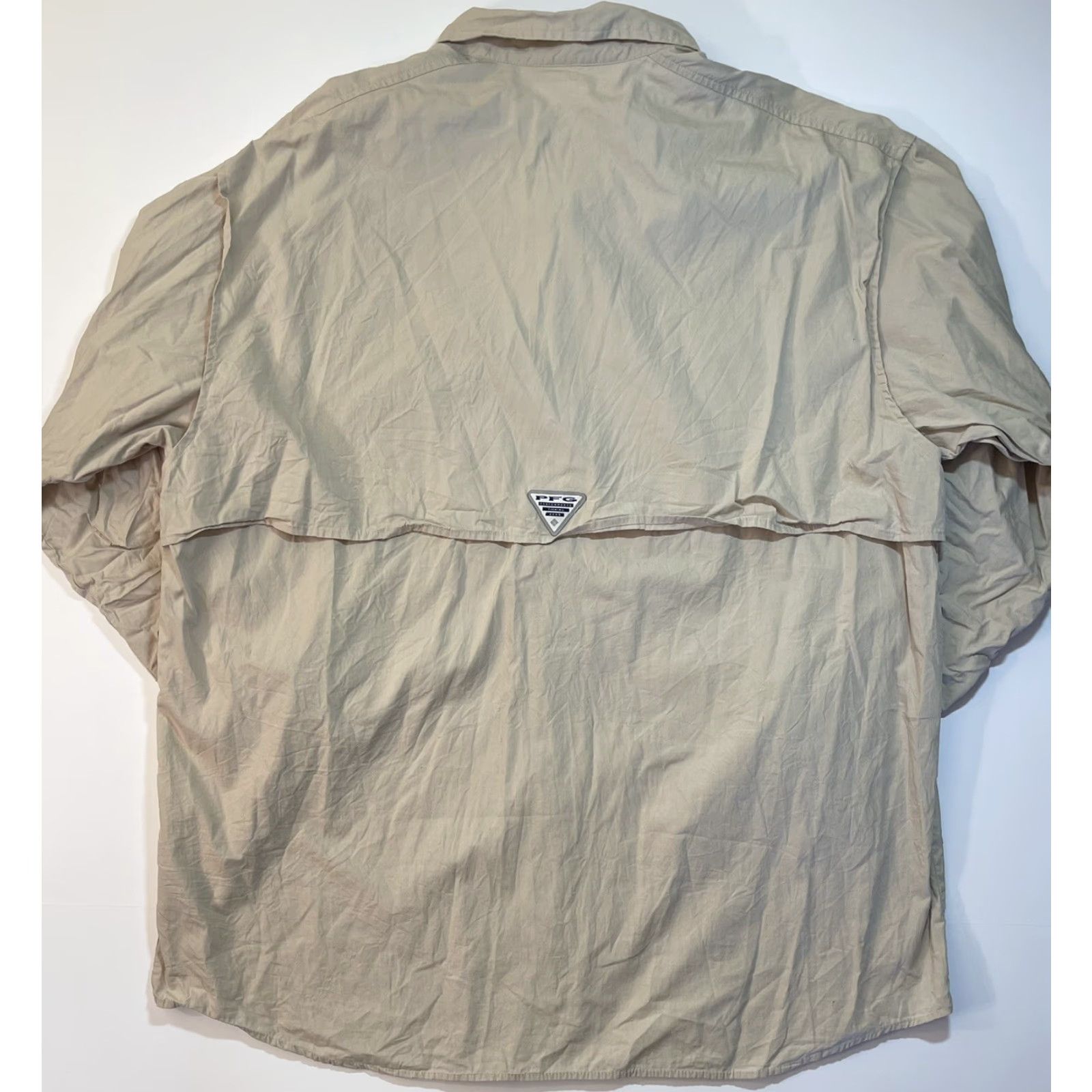 Vintage Columbia Mens PFG Button-Up Shirt Long Sleeve Lightweight Cotton Blend Tan XL Size US XL / EU 56 / 4 - 4 Thumbnail