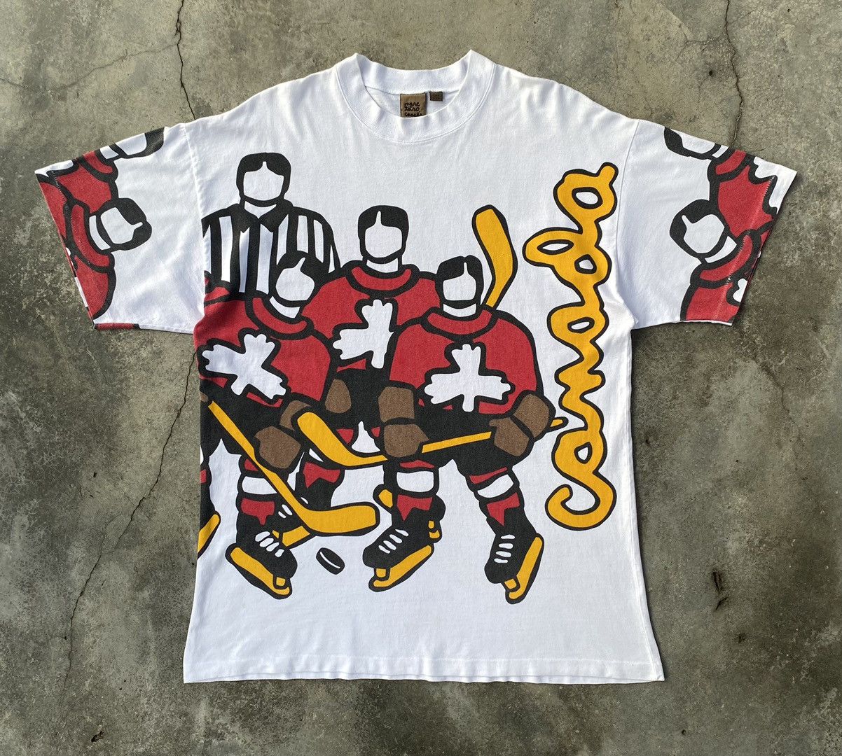 Vintage Sick🔥Vintage 90s Marc Tetro Canada Art Tees Size US XL / EU 56 / 4 - 1 Thumbnail