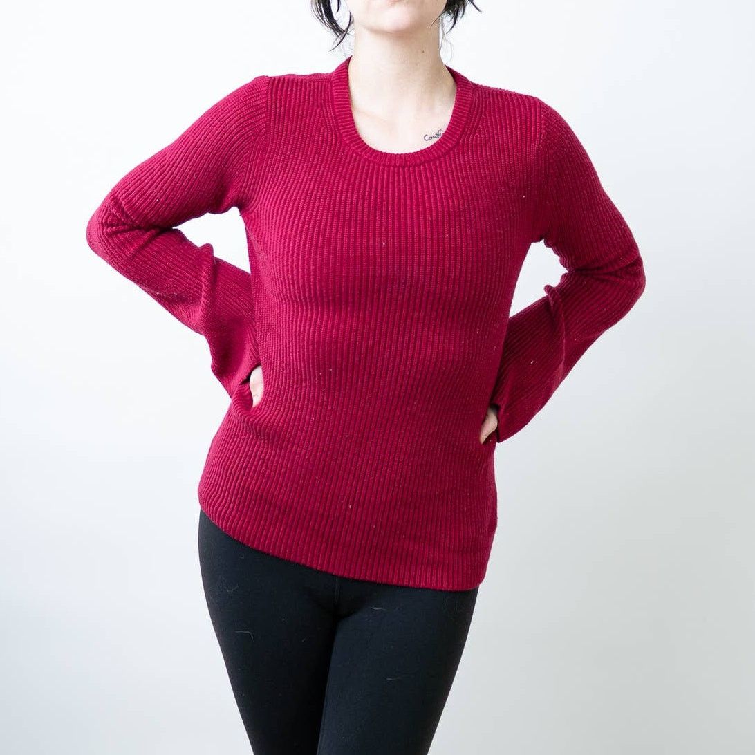 Michael Kors Michael Michael Kors Ribbed Crewneck Red Sweater - M Size M / US 6-8 / IT 42-44 - 1 Thumbnail
