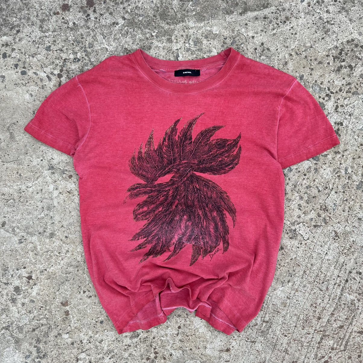 Diesel × Vintage Vintage T-shirts Diesel Limited Edition Rooster Big Logo Y2K Size US S / EU 44-46 / 1 - 1 Thumbnail