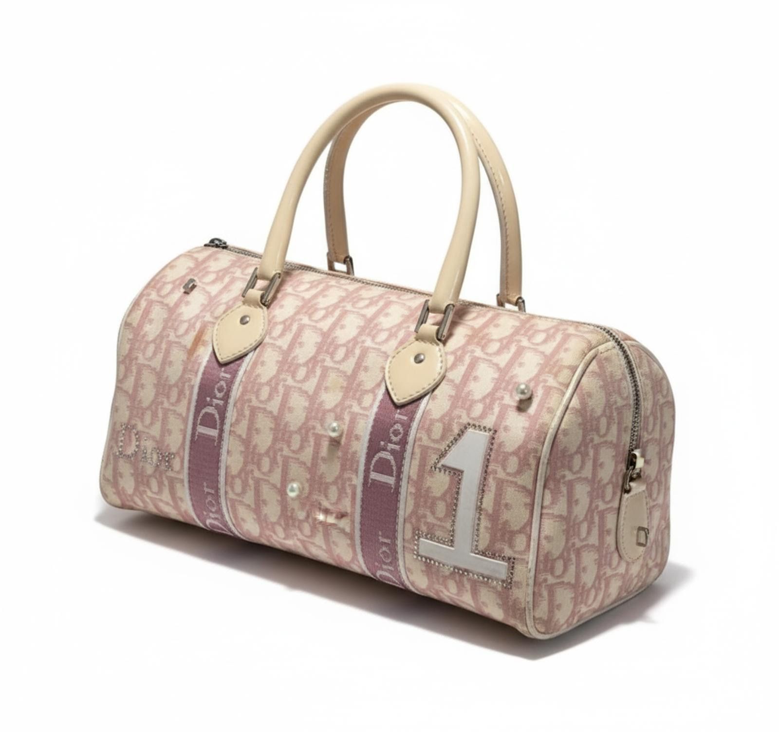 Other Dior - Vintage Pink Monogram Canvas Shoulder Bag Size ONE SIZE - 1 Thumbnail