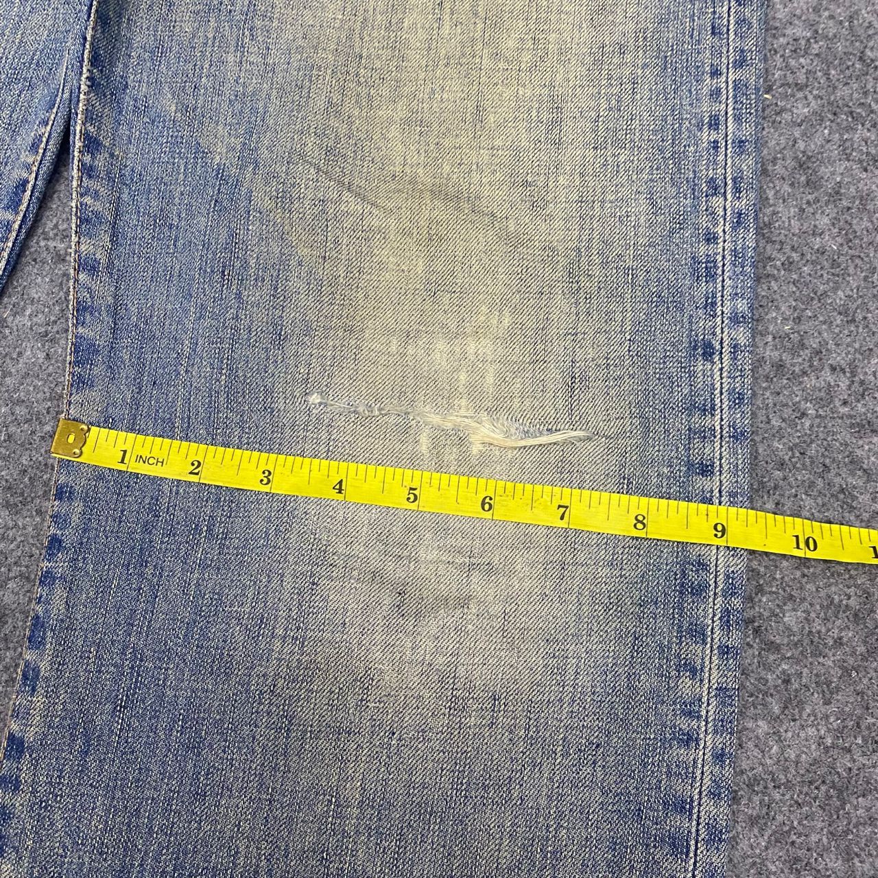 If Six Was Nine Vintage Edwin 504 Distressed Denim Kurt Cobain Style Size US 33 - 7 Thumbnail