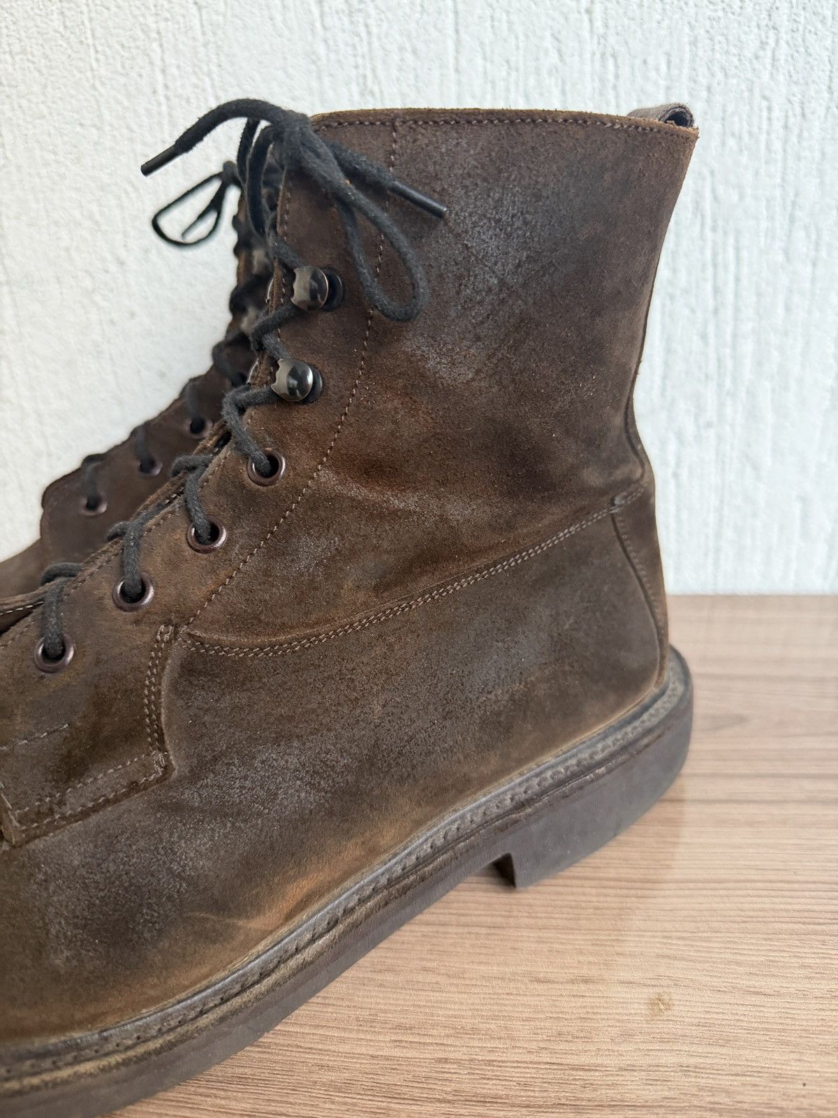 Evan Kinori × Tricker's Grassmere oiled waxed suede boots Size US 10.5 / EU 43-44 - 9 Thumbnail