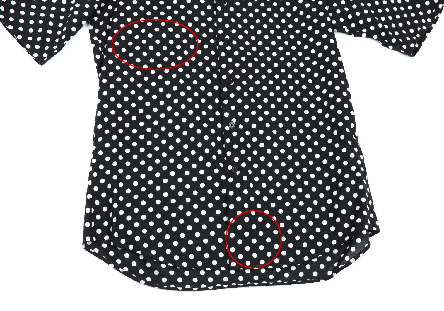 Yohji Yamamoto Yohji Yamamoto Cotton Dot Print Short Sleeve Shirt Size US S / EU 44-46 / 1 - 10 Thumbnail