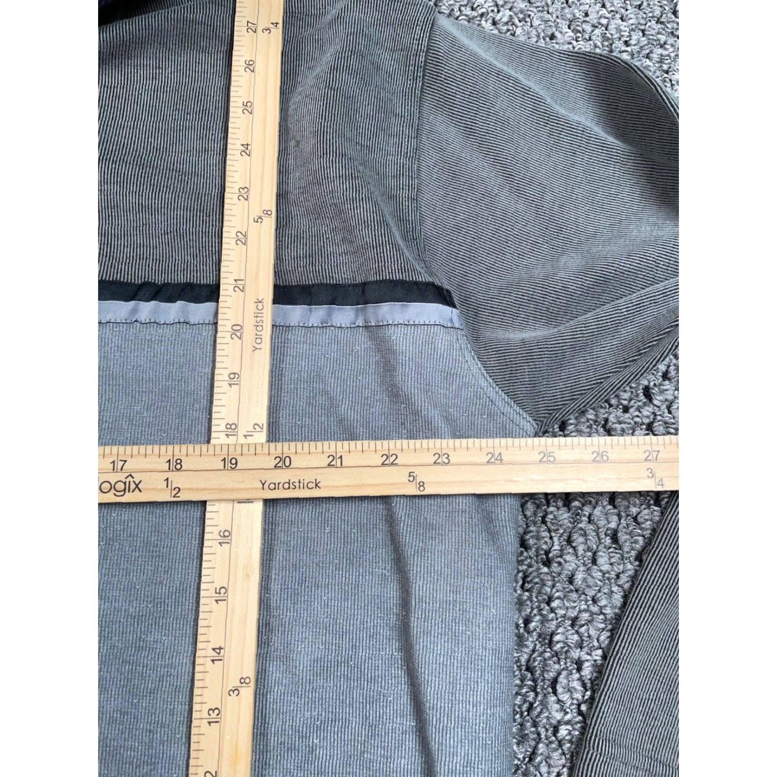 Vintage VTG Y2K 1/4 Zip Ribbed Sweater XL Gray Striped Preppy Oversized Men Size US XL / EU 56 / 4 - 6 Thumbnail