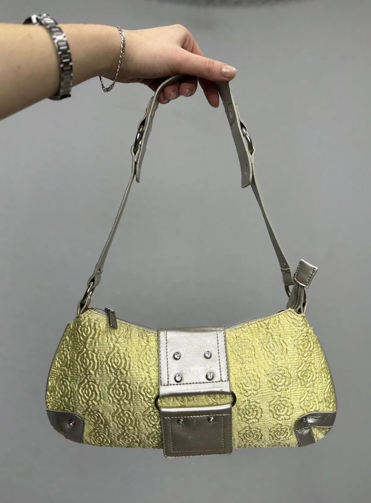 14th Addiction Vintage Japan Guess Leather Bag Yellow Messenger Y2K Size ONE SIZE - 2 Thumbnail