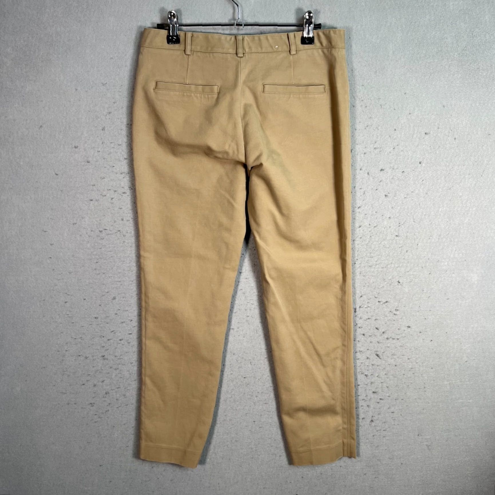 Club Monaco Club Monaco Pants Womens Slim Straight 2 Tan Beige Cotton Blend Dress Pants 90s? (Note: cannot add decade unless in original) Size 26" / US 2 / IT 38 - 2 Thumbnail