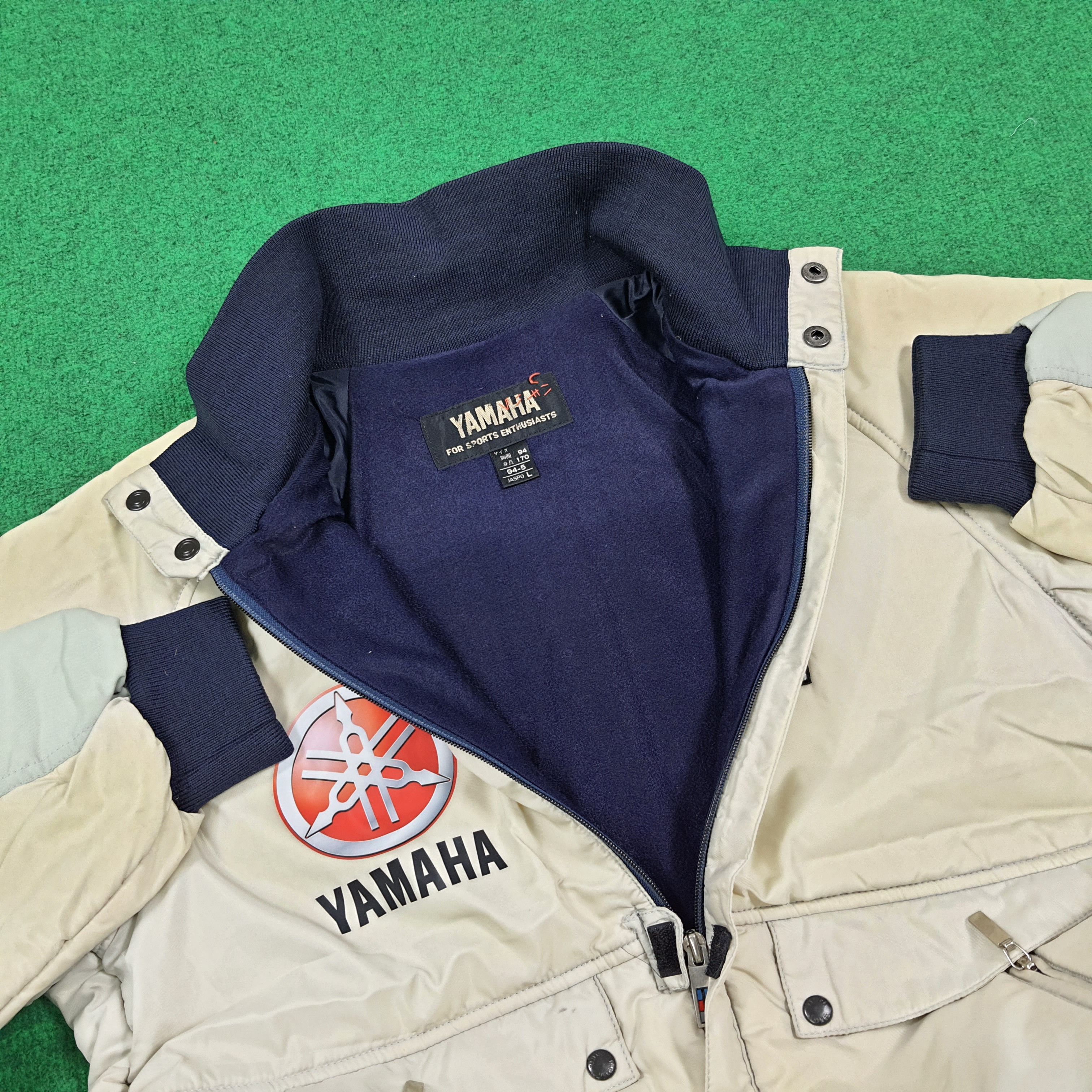 Yamaha Vintage 90s YAMAHA Racing Bomber Jacket Puffer C279N26 Size US M / EU 48-50 / 2 - 7 Thumbnail