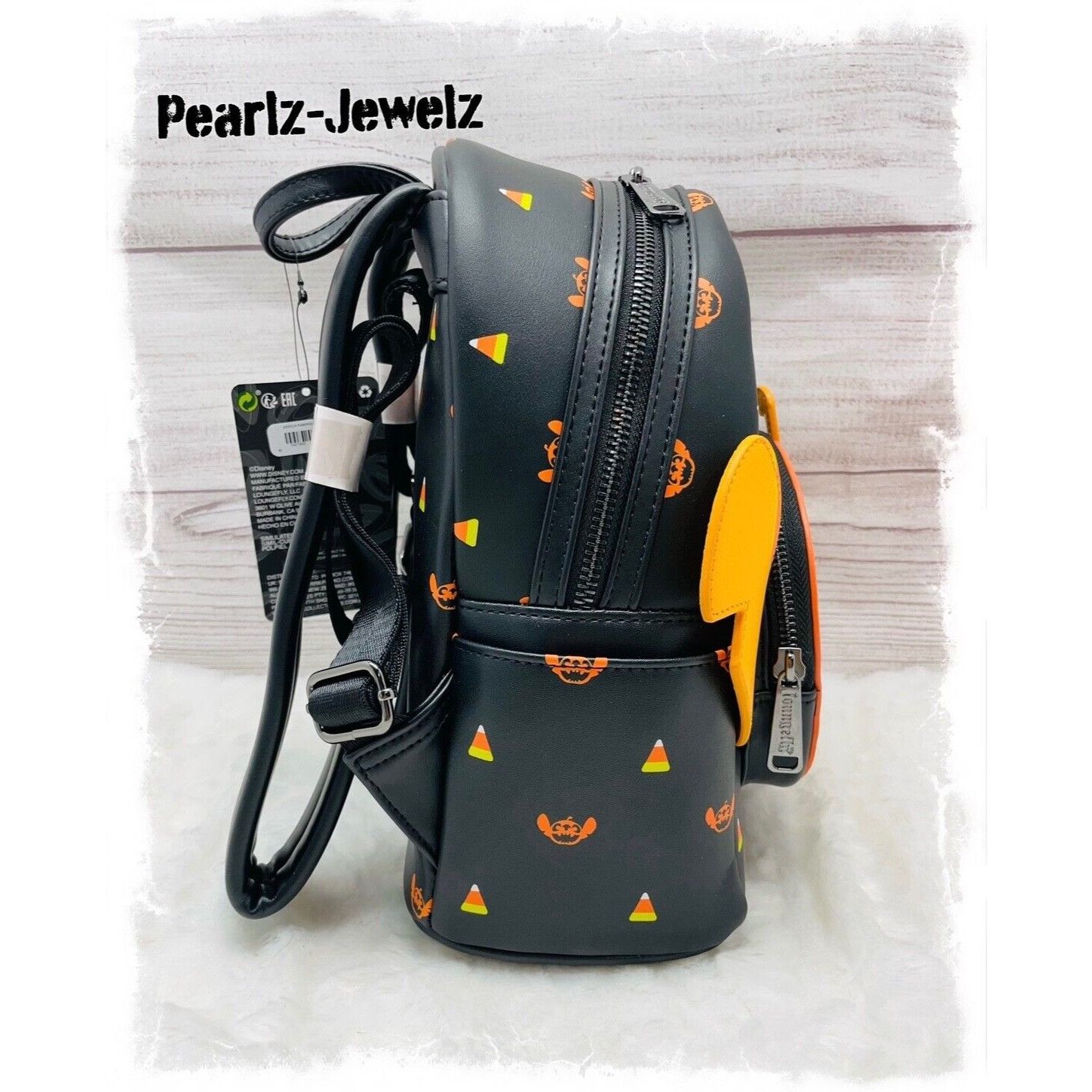 Disney Loungefly Lilo & Stitch Jack-o'-lantern Pumpkin Face Hallowe Size ONE SIZE - 4 Thumbnail