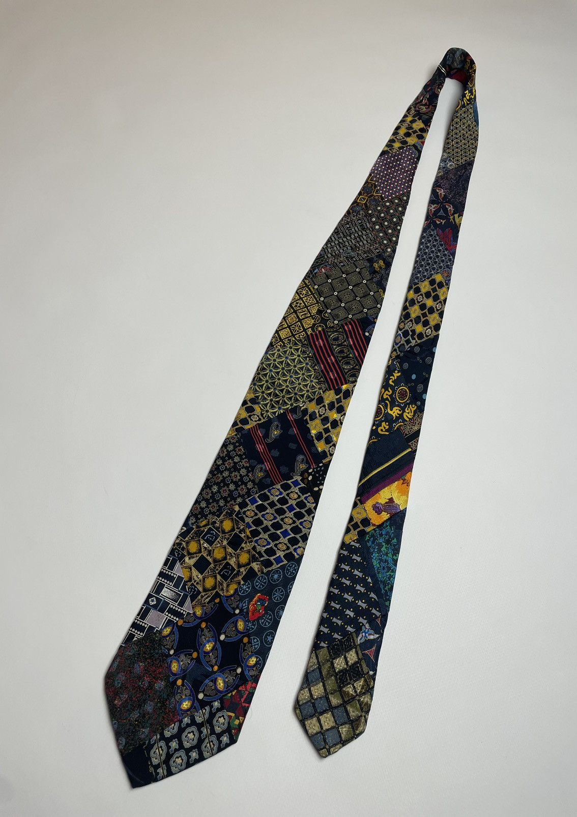 Brioni Rare Brioni Patch Work Silk Tie Size ONE SIZE - 4 Thumbnail