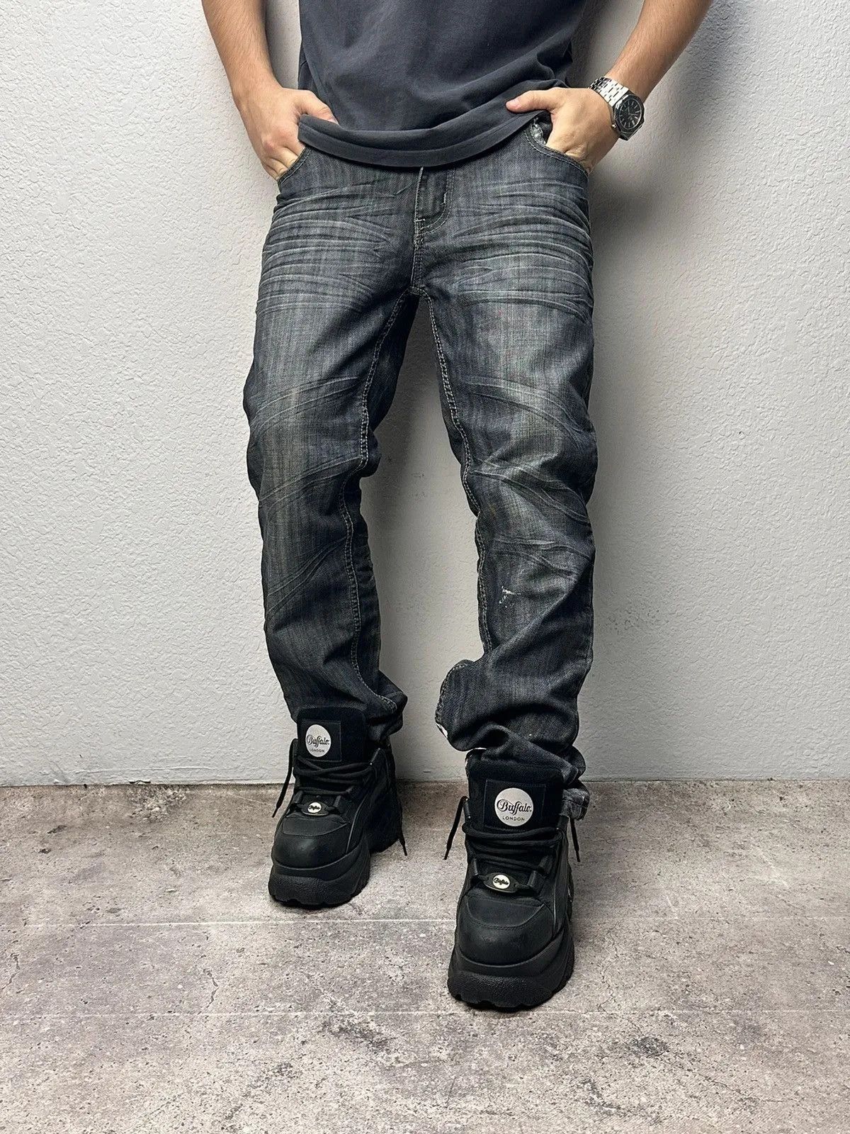 14th Addiction Diesel Vintage Faded Jeans Cut Italy Streetwear Style Size US 32 / EU 48 - 1 Thumbnail