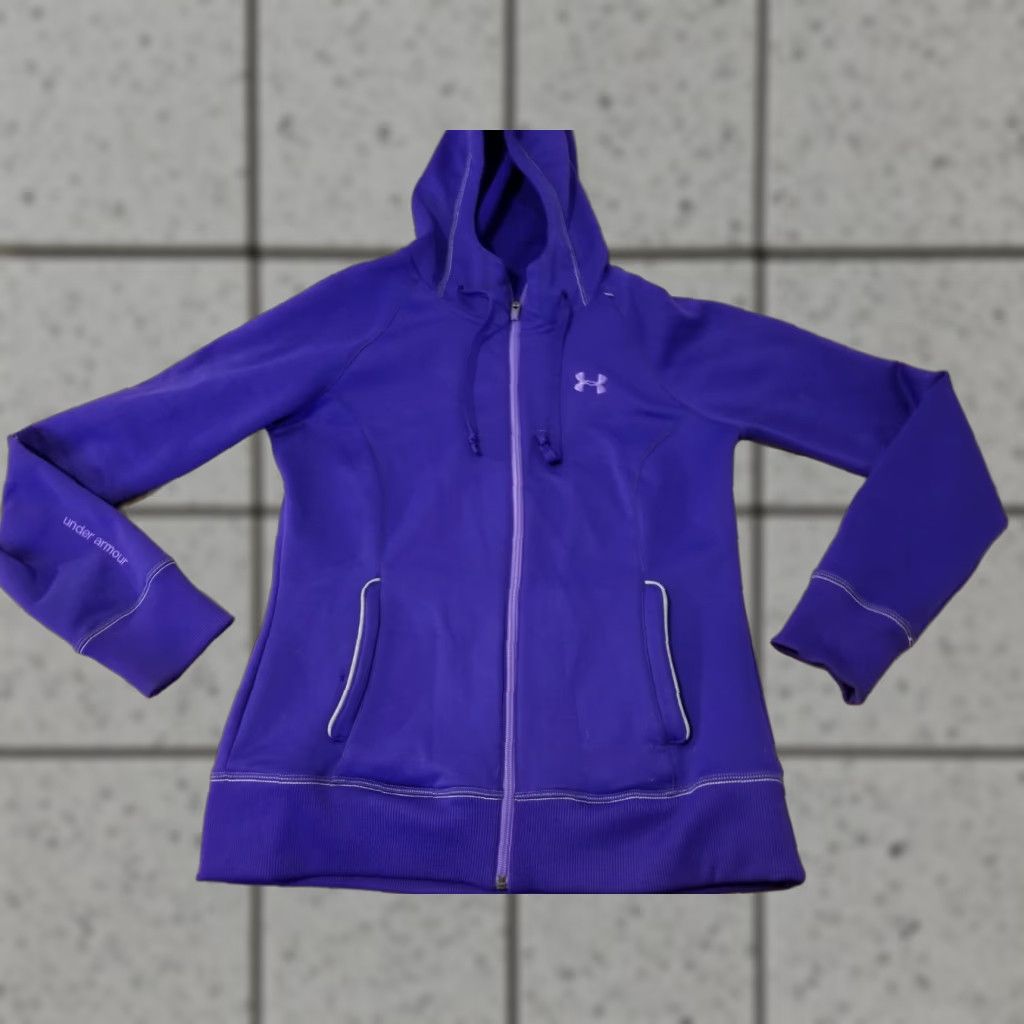 Under Armour Womens Under Armour Jacket S Small Purple Athletic Hooded Shirt? Size S / US 4 / IT 40 - 1 Thumbnail