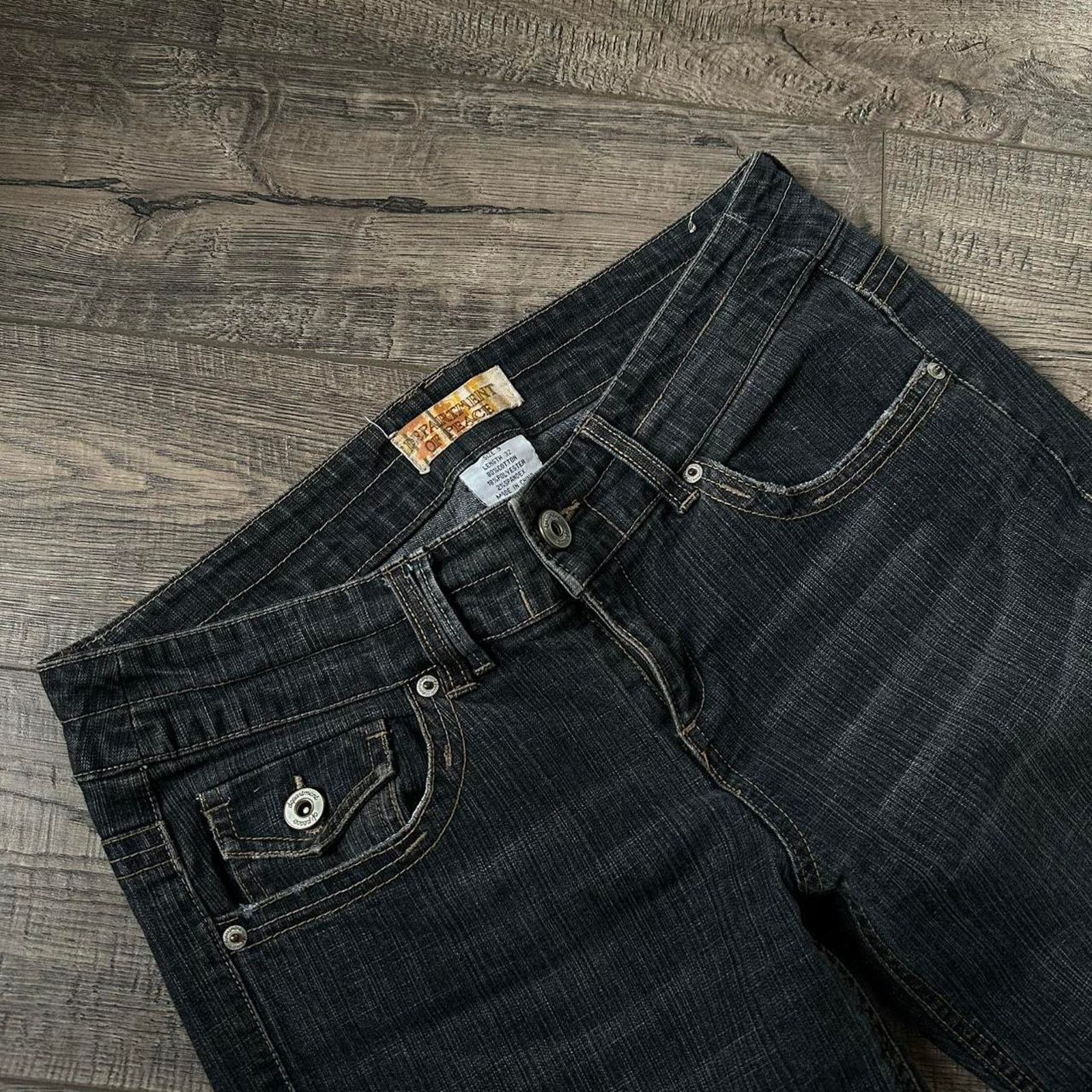 Japanese Brand × Vintage Vintage Indigo Y2K 2000 Low Rise Bootcut Flare Rockstar Jean Size 32" / US 10 / IT 46 - 5 Thumbnail
