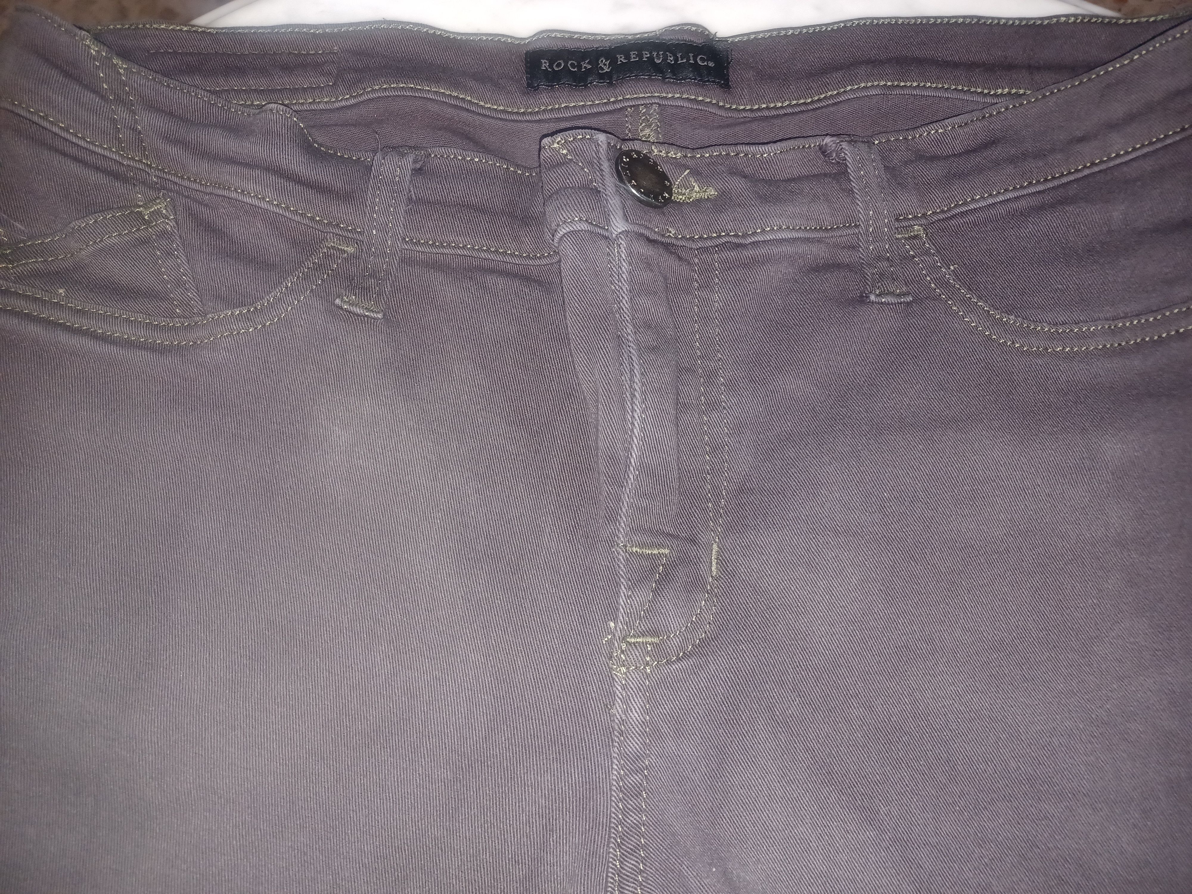 Rock & Republic Rock & Republic Women's Jeans SZ 14 Dark Brown Size 36" / US 14 / IT 50 - 3 Thumbnail
