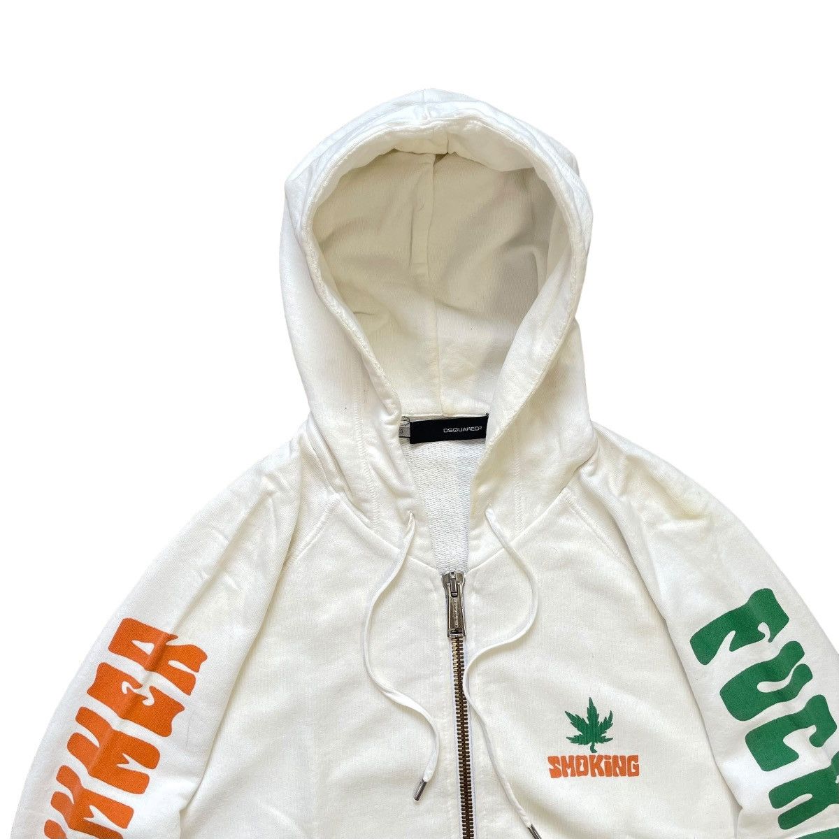 Dsquared2 × Vintage VINTAGE 2005 DSQUARED2 SUMMER FUCKING STONER ZIPPER HOODIE Size S / US 4 / IT 40 - 3 Thumbnail