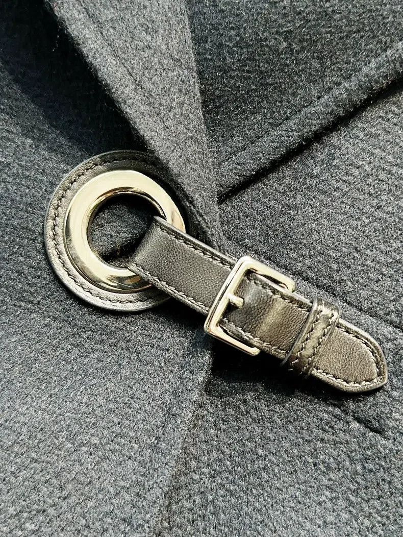 Hermes Hermes 22 Model Navy Blue Silver Buckle Collar Coat Size XS / US 0-2 / IT 36-38 - 5 Thumbnail