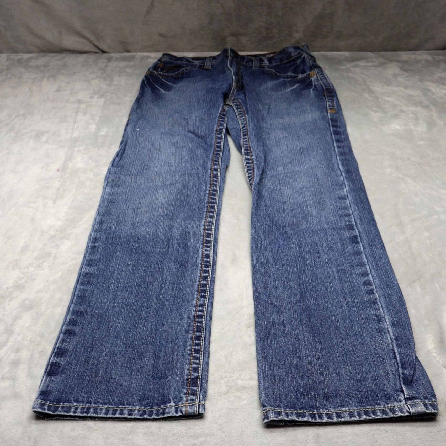 Ariat Ariat Jeans Mens 32x33 Blue Medium Wash Straight Leg Flame-Resistant 5-Pocket Denim M5 Regular Fit Mens Size US 32 / EU 48 - 2 Thumbnail