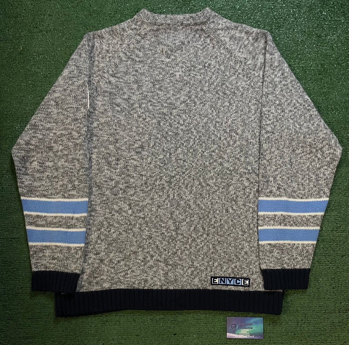 Enyce Vintage ENYCE blue and grey knit crewneck Size US XL / EU 56 / 4 - 2 Thumbnail