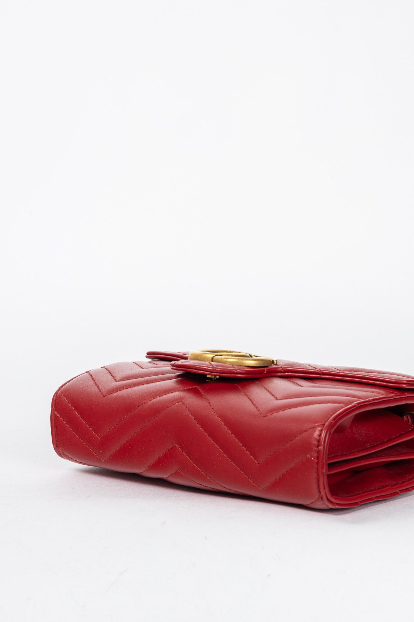 Gucci Gucci GG Marmont Matelasse Chevron Leather Wallet on Chain Size ONE SIZE - 5 Thumbnail