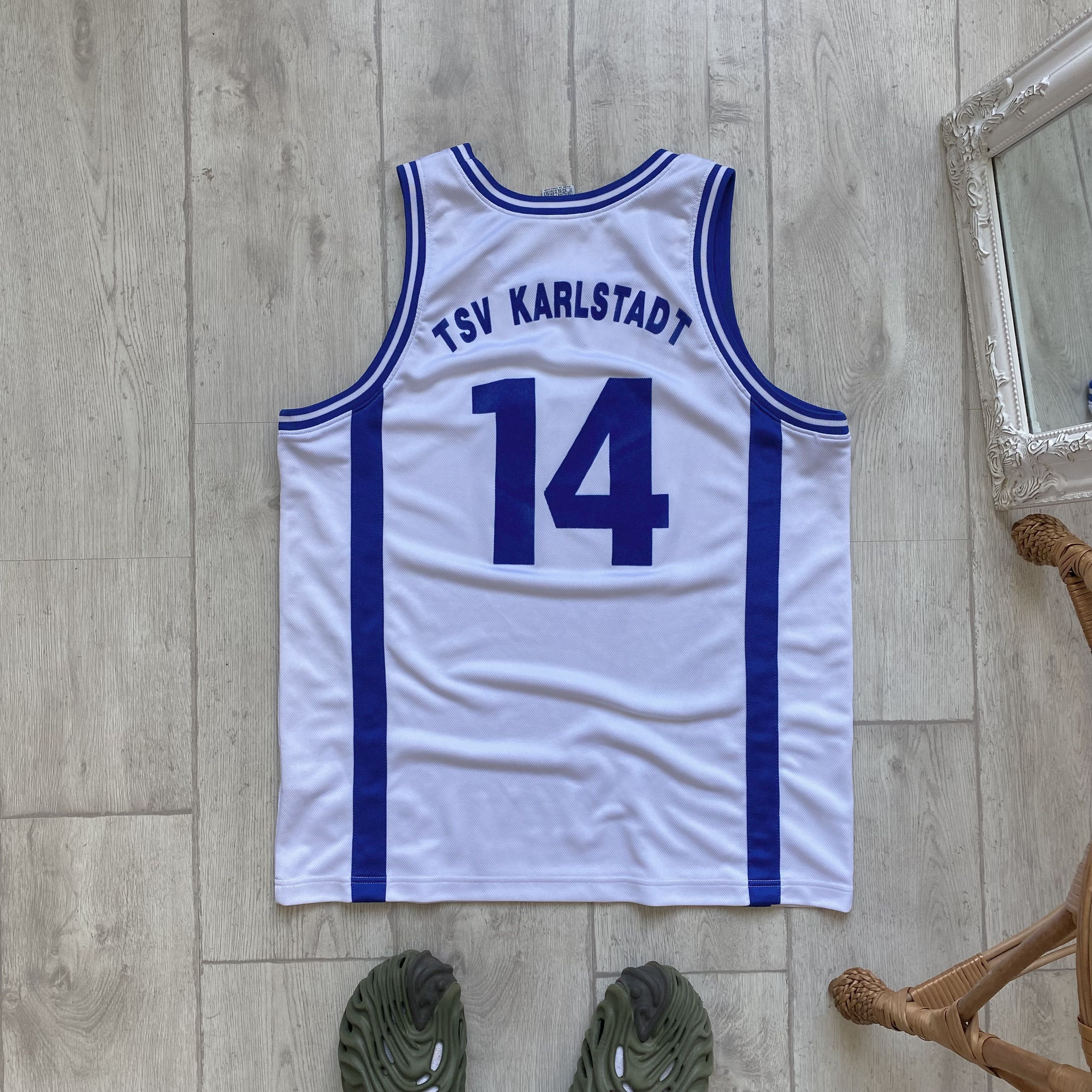 Nike 🏀Vintage 80s Nike basketball jersey sleeveless NBA germany Size US L / EU 52-54 / 3 - 7 Thumbnail