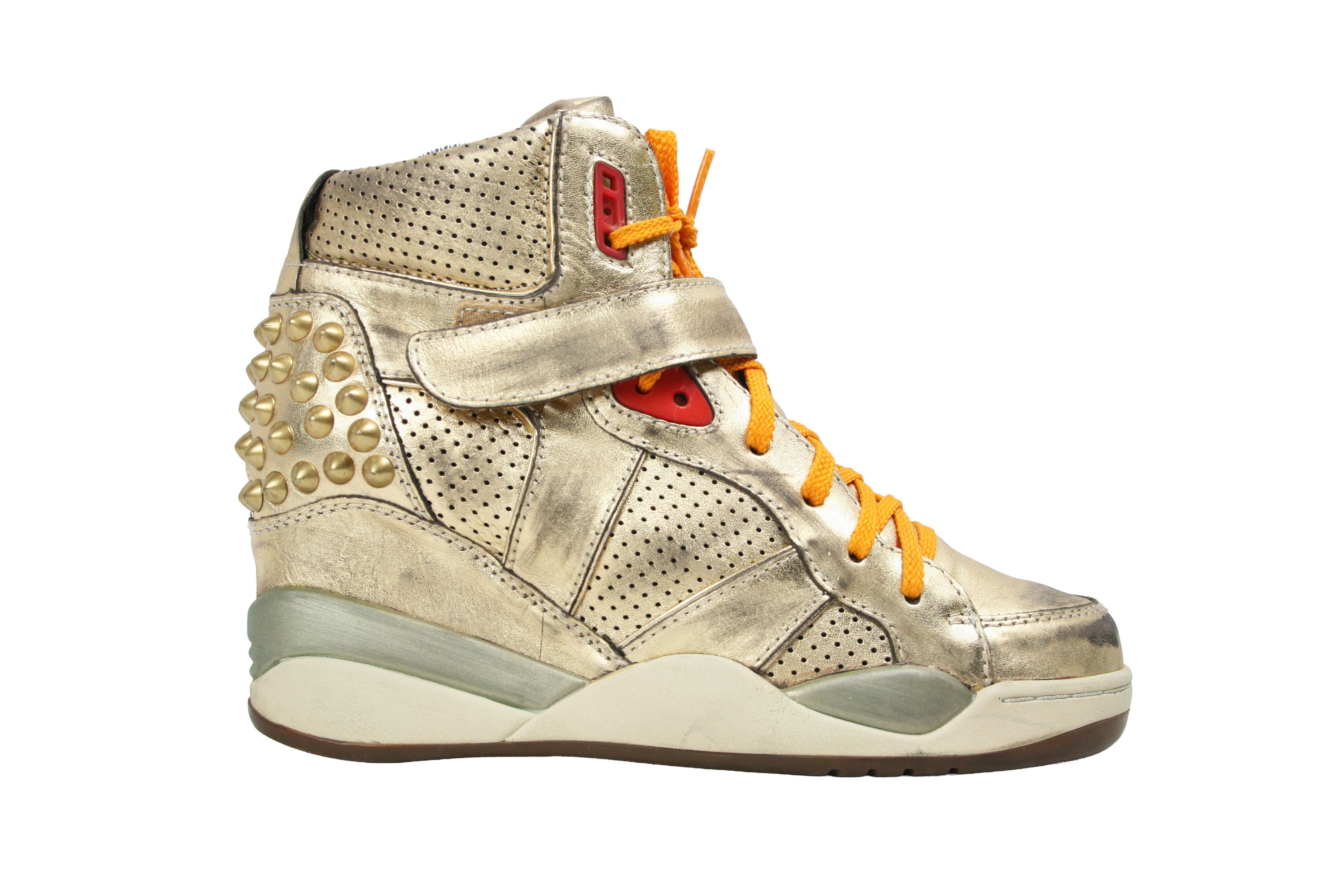 ASH Y2K Vogue Wedge Studded Leather Sneaker Size US 8 / IT 38 - 1 Thumbnail
