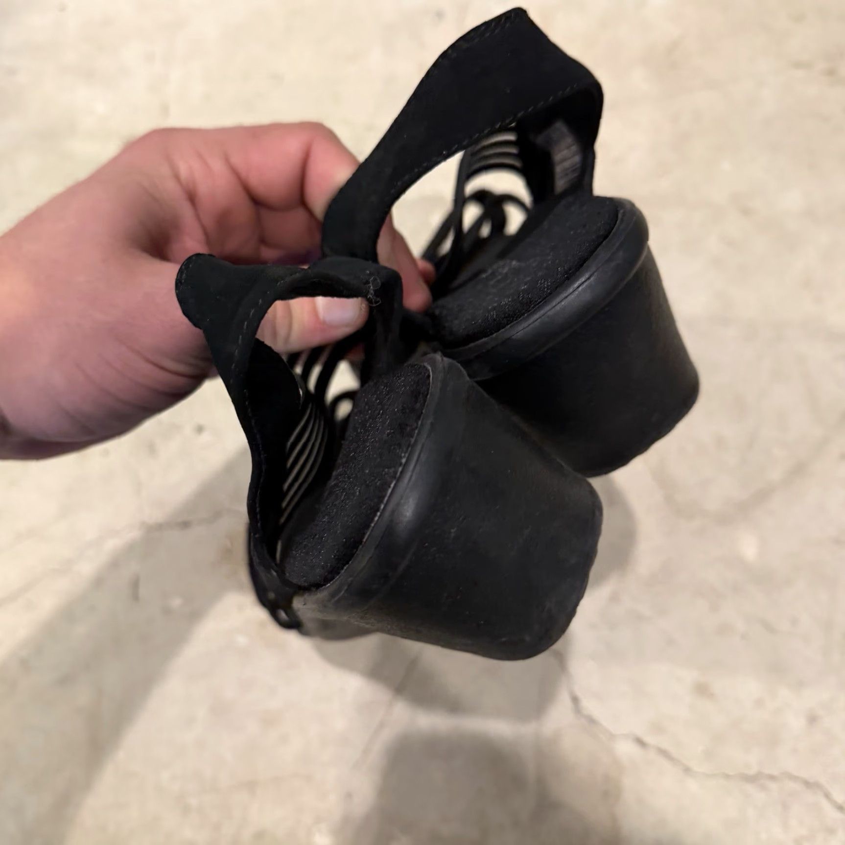 SKECHERS SKECHERS Black Wedge Sandals 31597 Rumble On Day Flirt Strappy Flip Flop Size 9 Womens Size US 6 / IT 36 - 7 Thumbnail