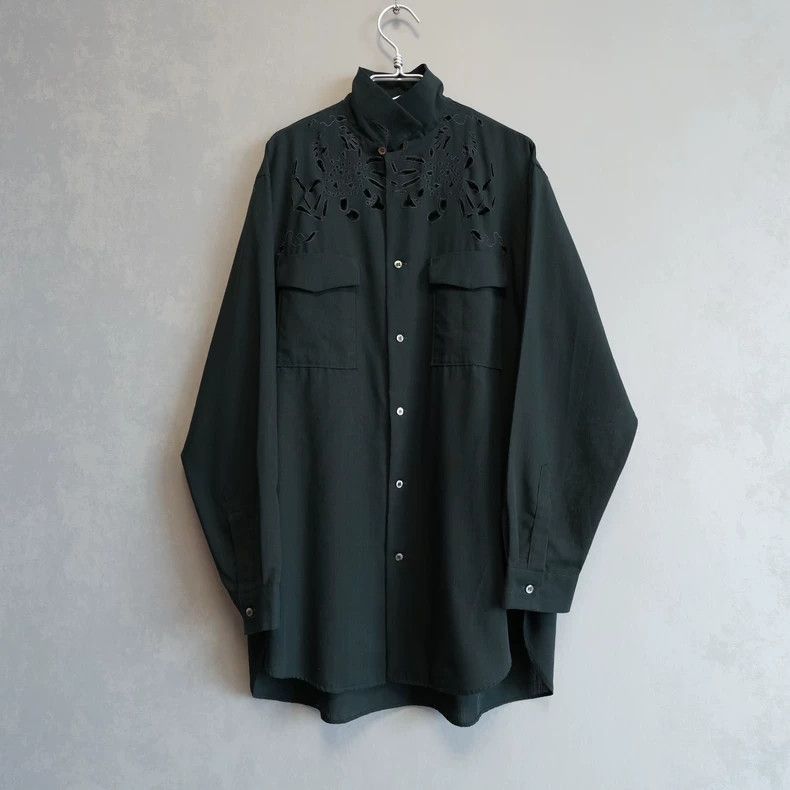 Yohji Yamamoto Yohji Yamamoto Yohji Yamamoto Floral Embroidered Shirt Size US M / EU 48-50 / 2 - 2 Thumbnail