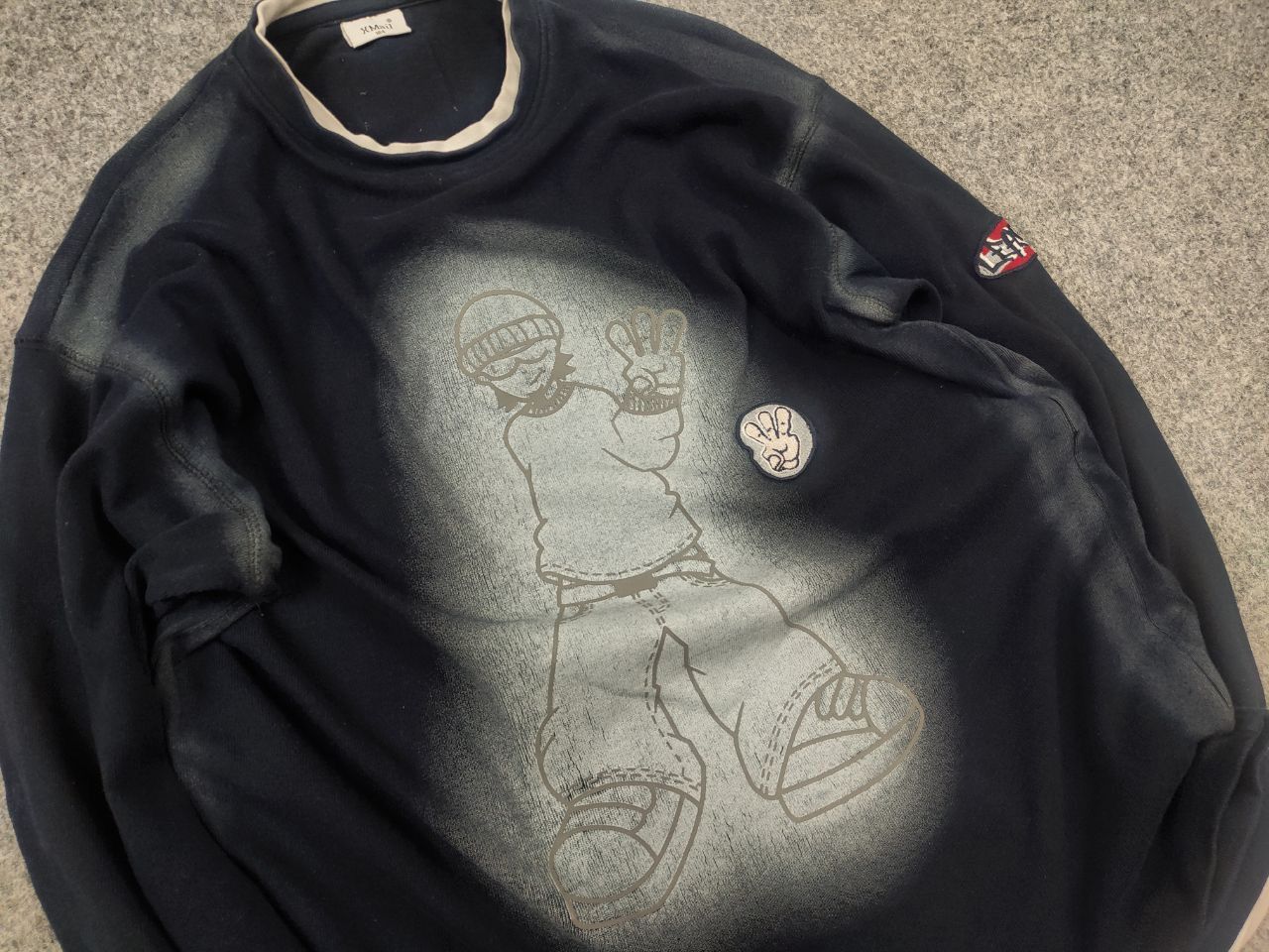 Vintage Vintage Y2K Grass Hither Long sleeve Sweatshirt Rap HipHop Size US S / EU 44-46 / 1 - 5 Thumbnail