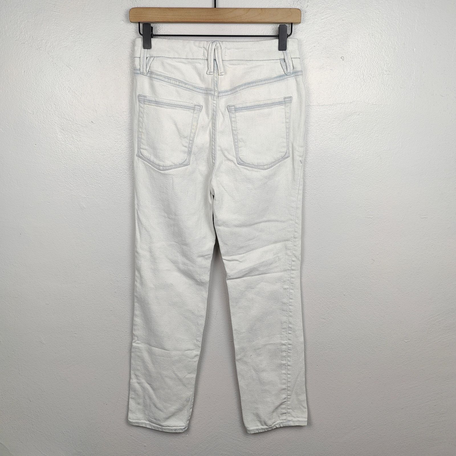 Good American Good American Straight Leg Jeans Womens 2 26 Light White Size 26" / US 2 / IT 38 - 6 Thumbnail