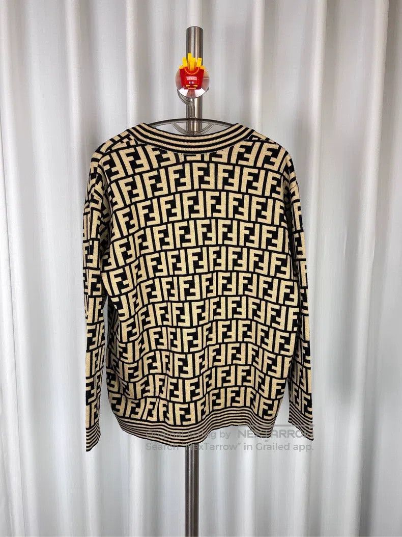 Fendi Fendi size F Classic Monogram Logo Printed Open Cardigan Sw Size M / US 6-8 / IT 42-44 - 2 Thumbnail