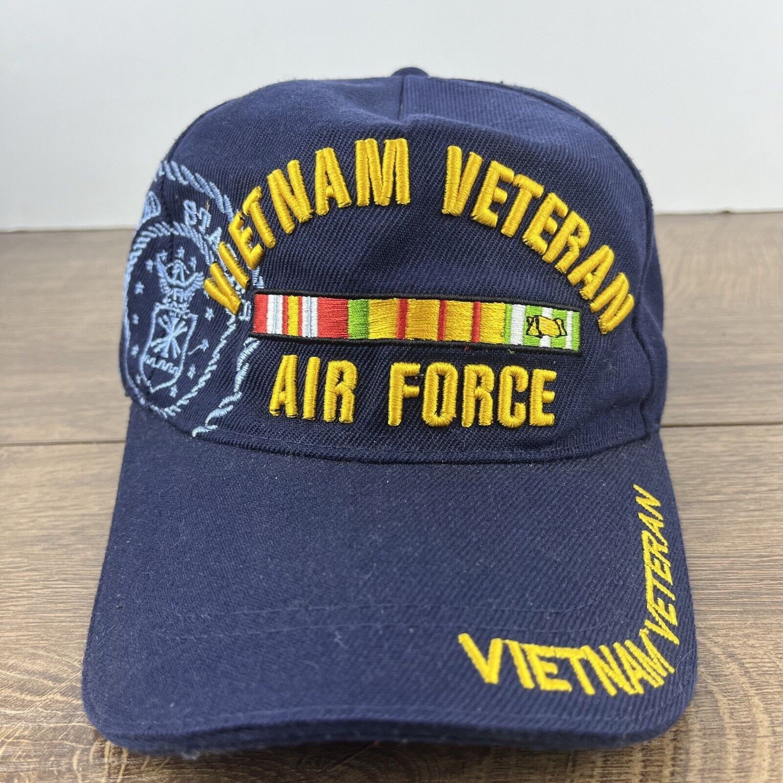 Other Vietnam Veteran Hat Air Force Hat Blue Hat Adjustable Blue A Size ONE SIZE - 5 Thumbnail