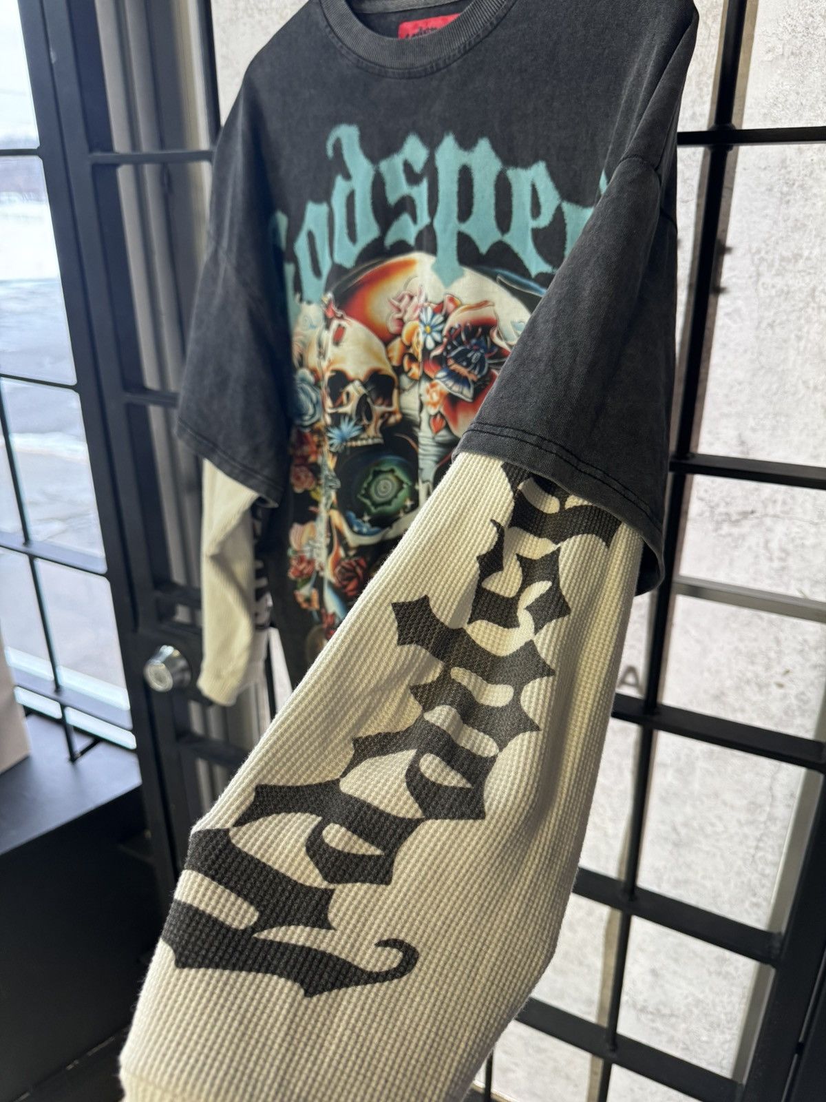 Godspeed Godspeed Skeleton Dual Thermal L/S Faded Black Shirt Size US L / EU 52-54 / 3 - 3 Thumbnail