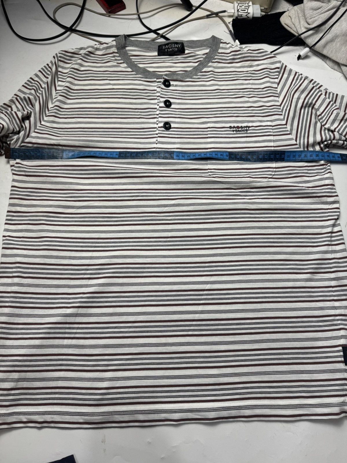 Yohji Yamamoto Yohji Yamamoto Stripe Tees Size US L / EU 52-54 / 3 - 7 Thumbnail