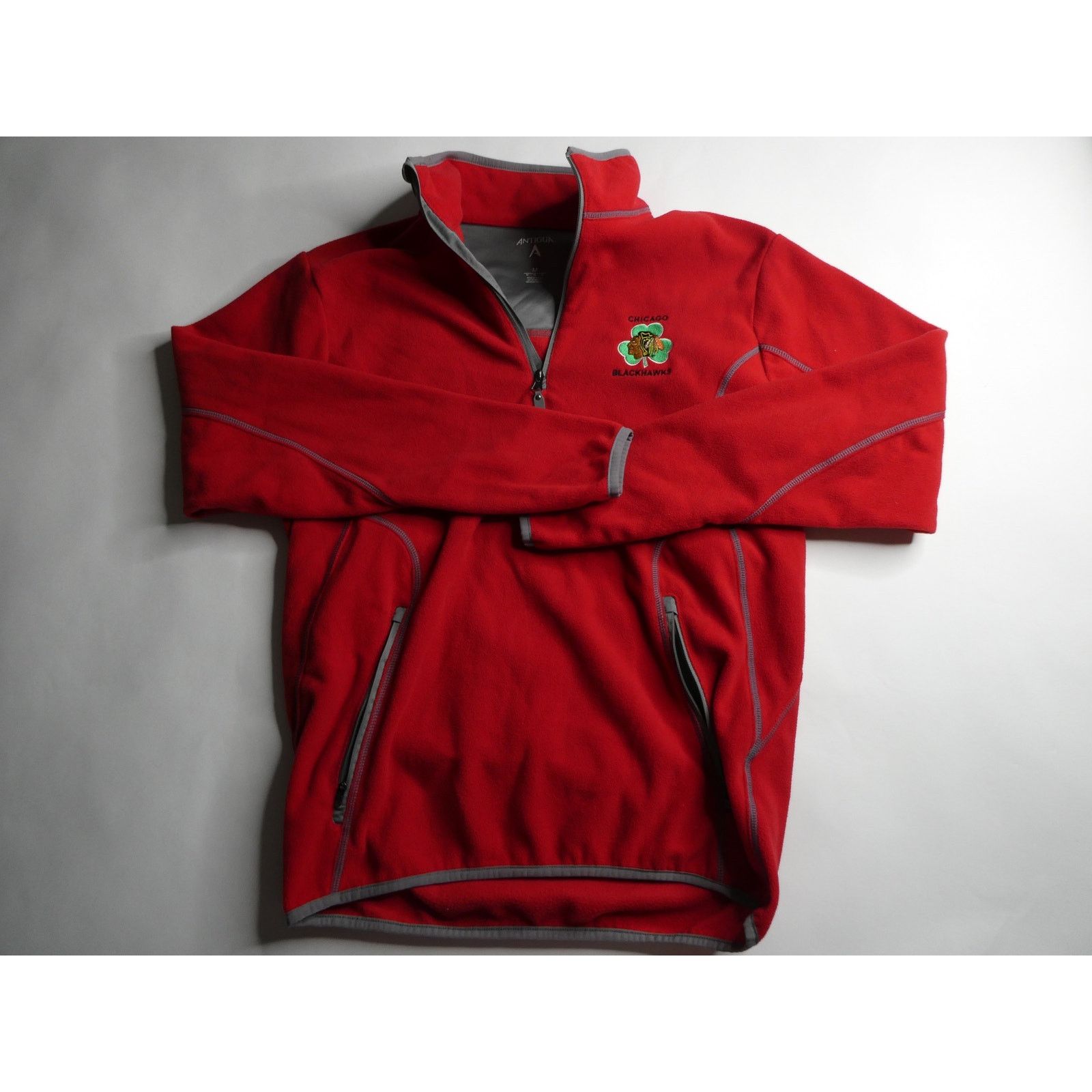 Antigua Chicago Blackhawks NHL Antigua Full Fleece Zip Jacket medium Size US M / EU 48-50 / 2 - 1 Thumbnail