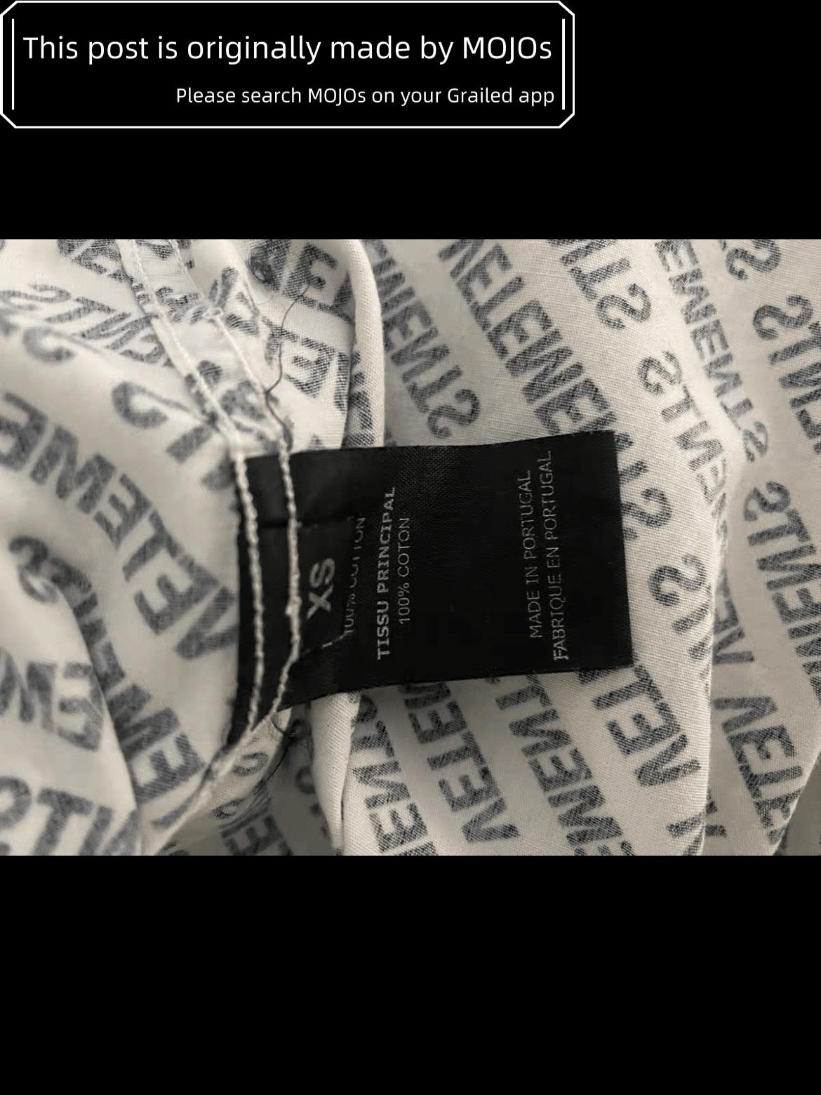 Vetements Logo Monogram Shirt