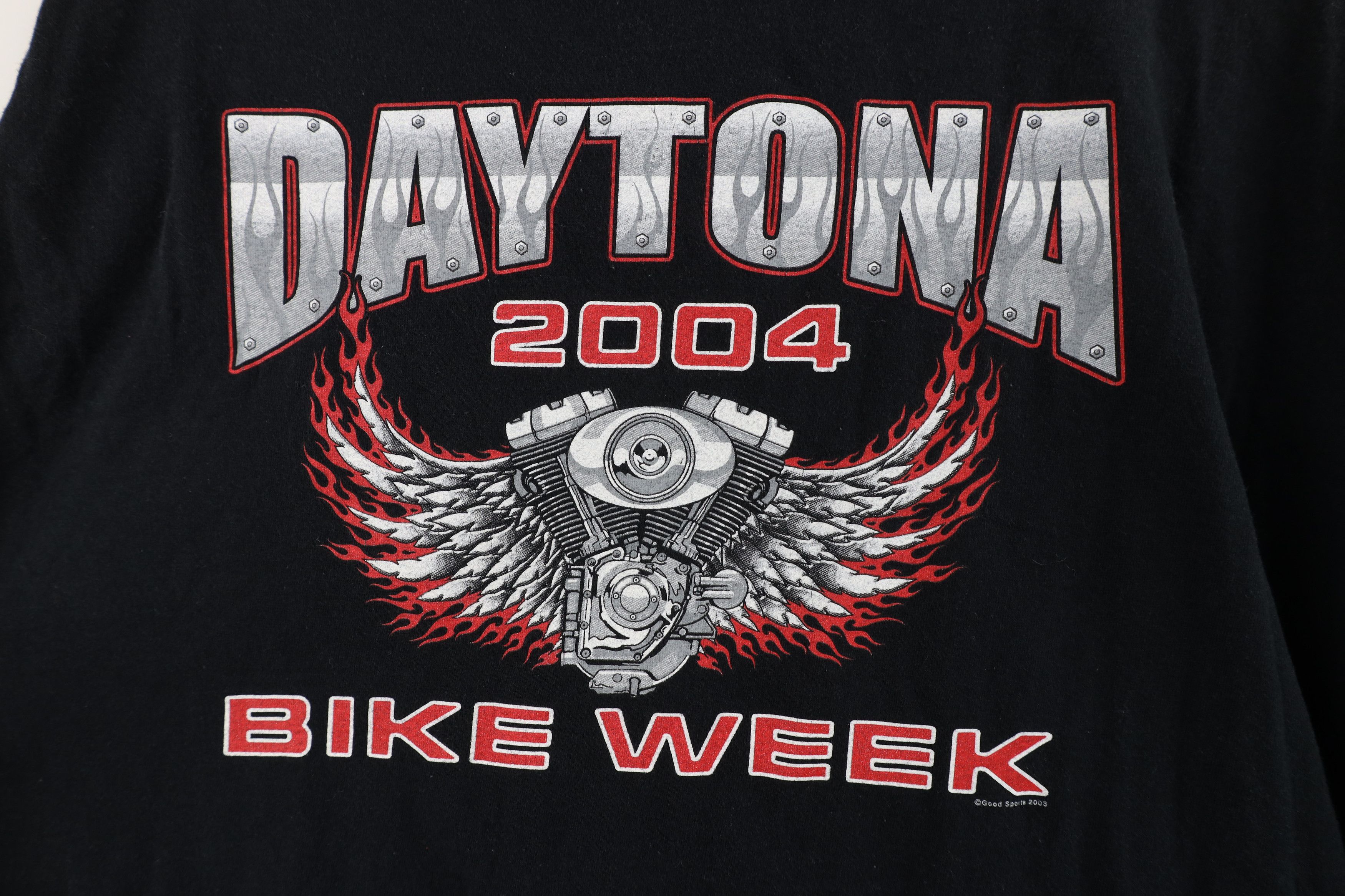 Vintage Vintage Y2K Bike Week Skull Flames Motorcycle T-Shirt Size US XL / EU 56 / 4 - 8 Thumbnail