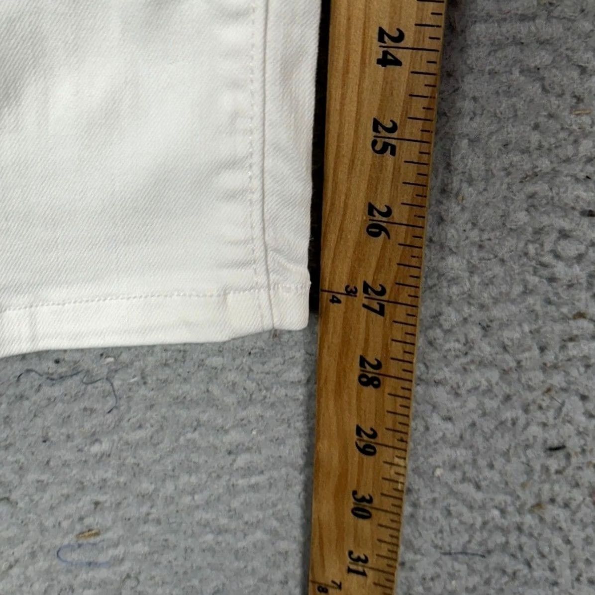 Ann Taylor Ann Taylor Womens Jeans 27 White Modern Cuffed Crop Straight Leg Stretch Denim Size 27" / US 4 / IT 40 - 7 Thumbnail