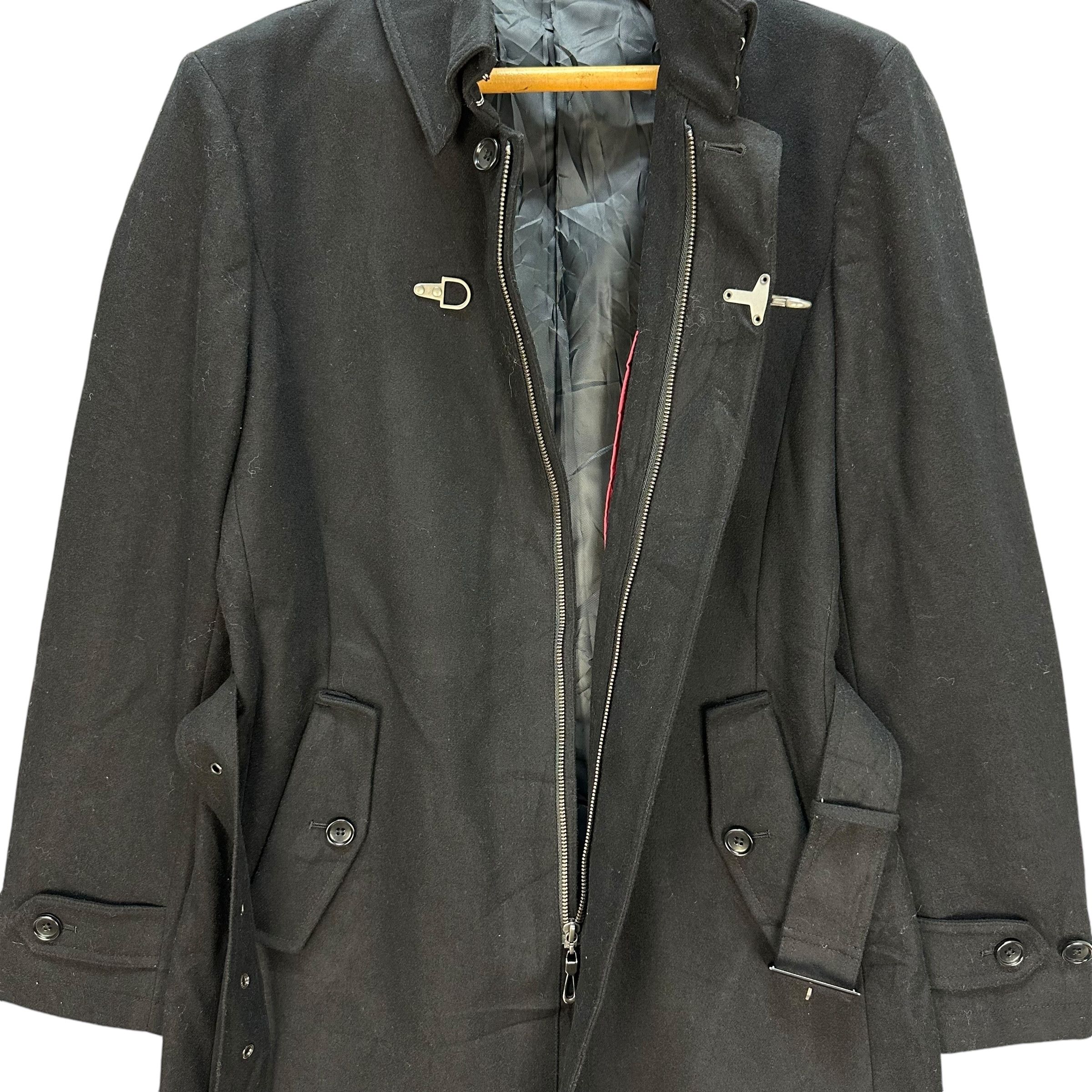 semanticdesign SEMANTIC DESIGN Black Wool Belted Jacket #A53-1223 Size M / US 6-8 / IT 42-44 - 7 Thumbnail