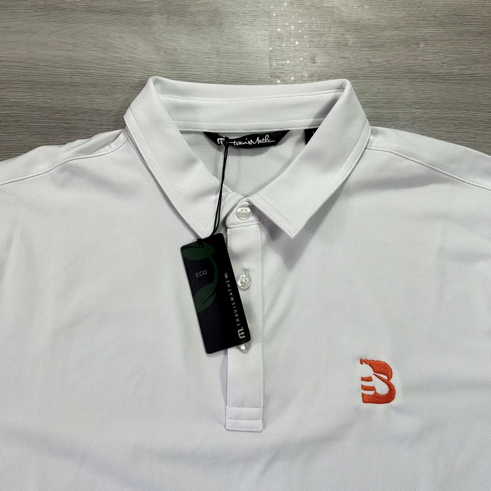 TravisMathew TravisMathew Polo Shirt Mens L White TM Cabana Solid Golf Eco Stretch Shirt Size US L / EU 52-54 / 3 - 4 Thumbnail