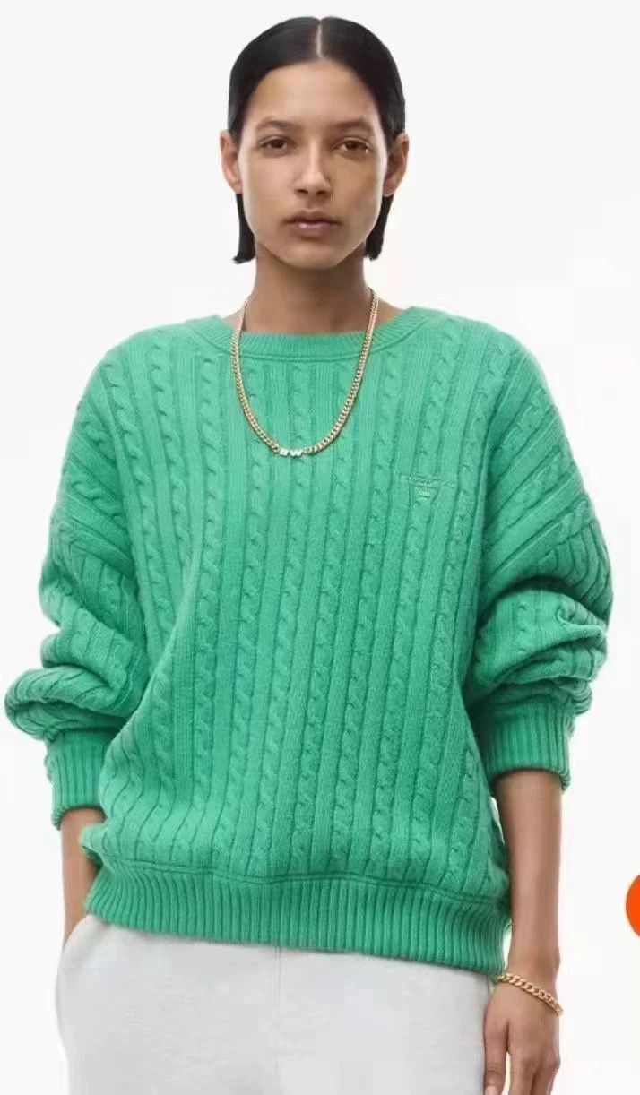 Alexander Wang Alexander Wang Green Round Neck Sweater- Size M / US 6-8 / IT 42-44 - 1 Thumbnail