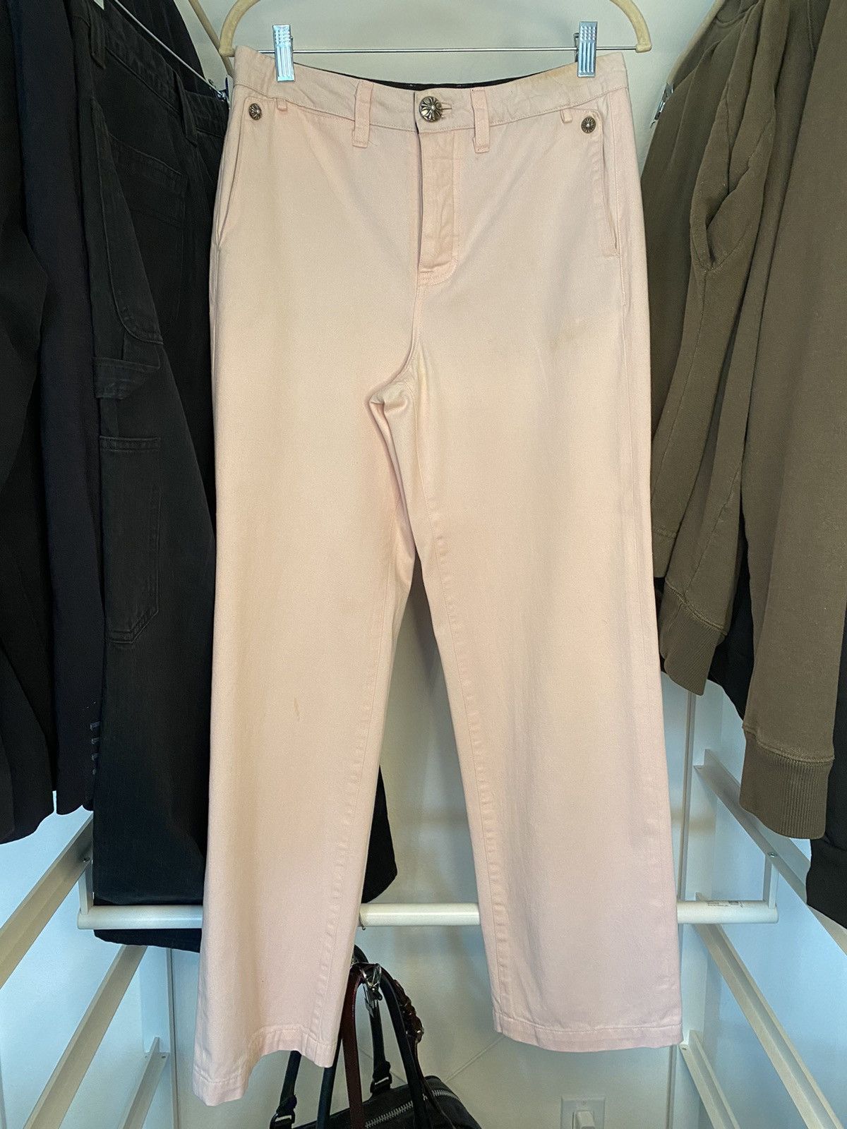 Chrome Hearts Chrome Hearts 1 of 1 Pink 99 Eyez Matty Boy Chino Pants Size US 29 - 1 Thumbnail