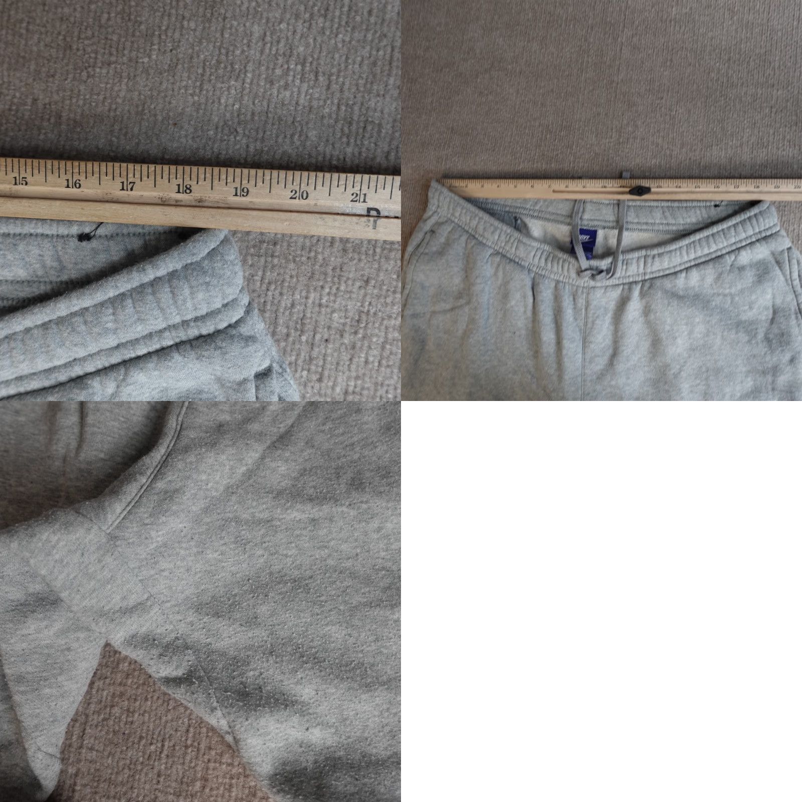 Nike Nike Mens Pants 2XL Gray Solid Pull Drawstring Jogger Fleece Club Pants 804408-063 Size US 39 - 8 Thumbnail