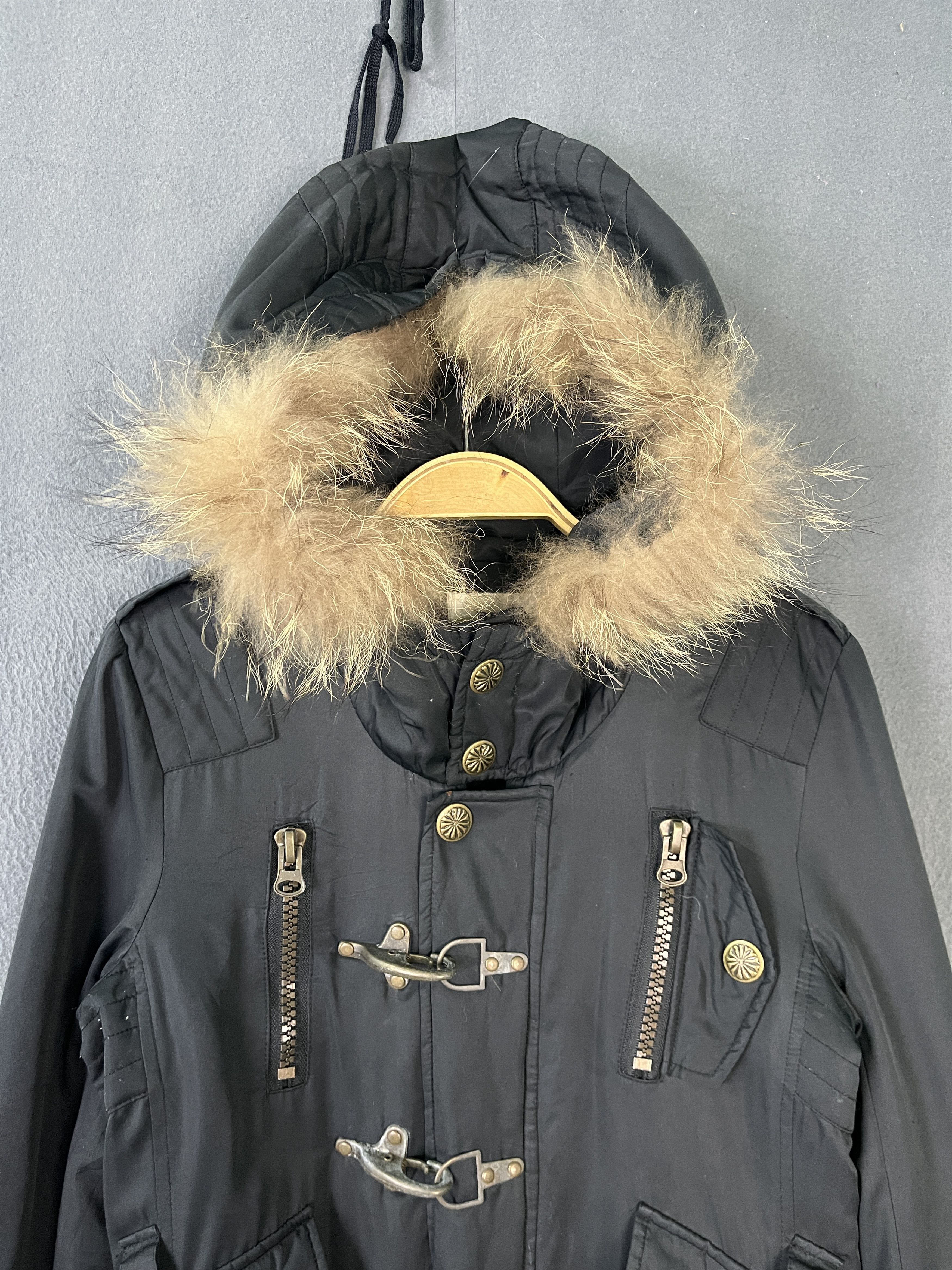 Japanese Brand Beast Racoon Fur Hooded Seditionaries Jacket Size S / US 4 / IT 40 - 3 Thumbnail