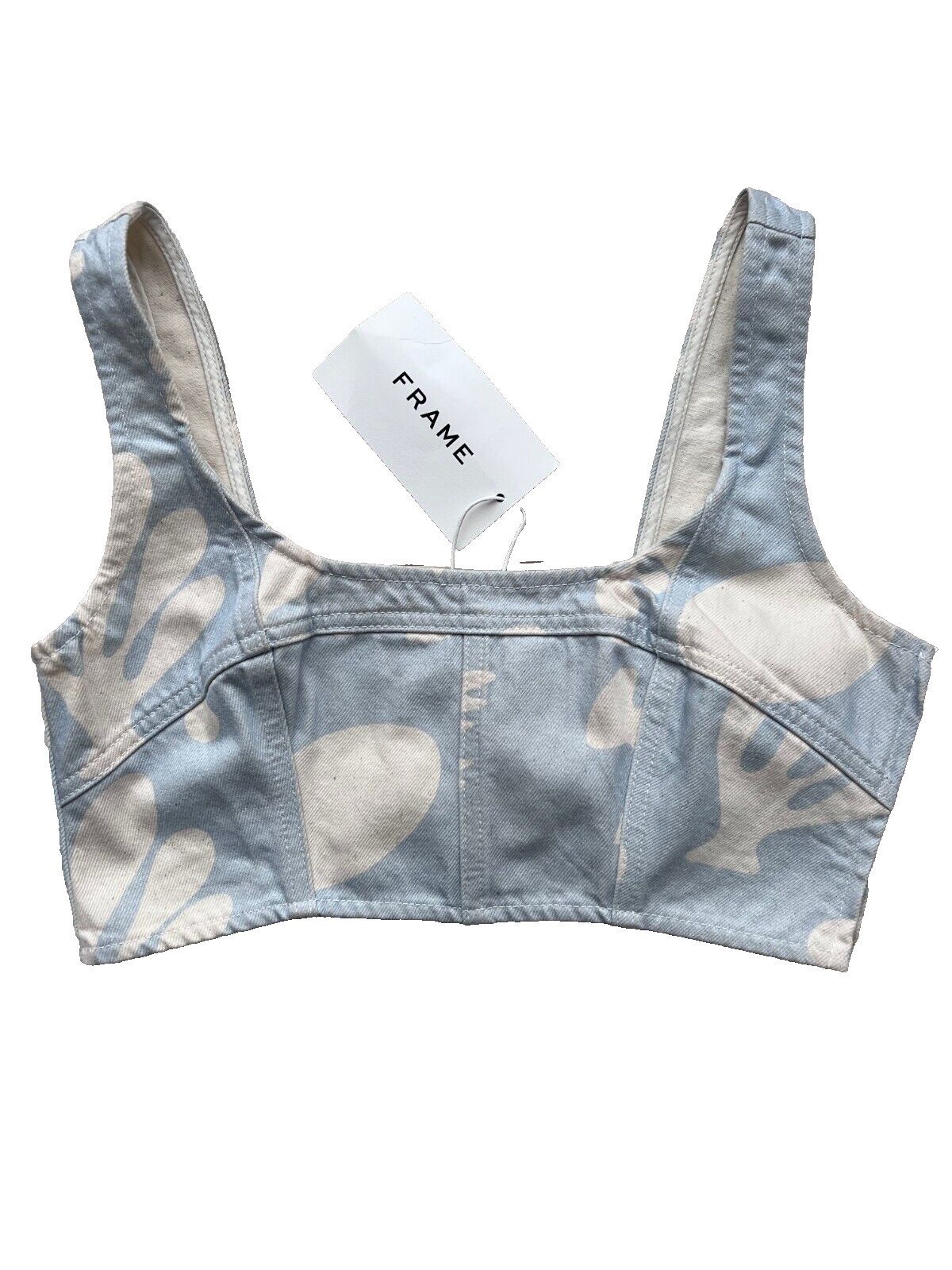 Frame Frame Seamed Denim Bustier Top Tropical Chambray ( S ) Size S / US 4 / IT 40 - 3 Thumbnail